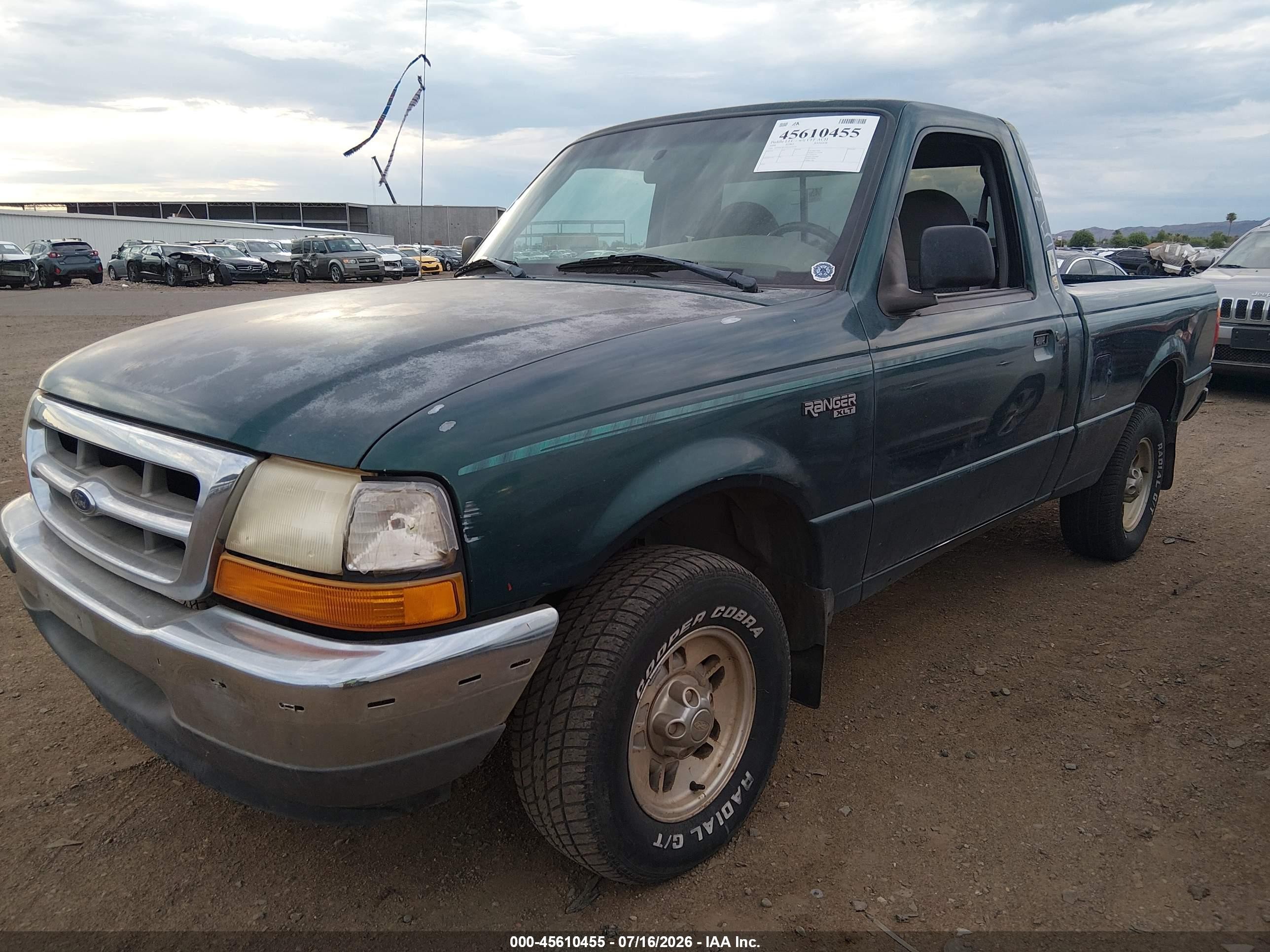 1998 Ford Ranger Splash/xl/xlt Green vin: 1FTYR10C3WUA24724