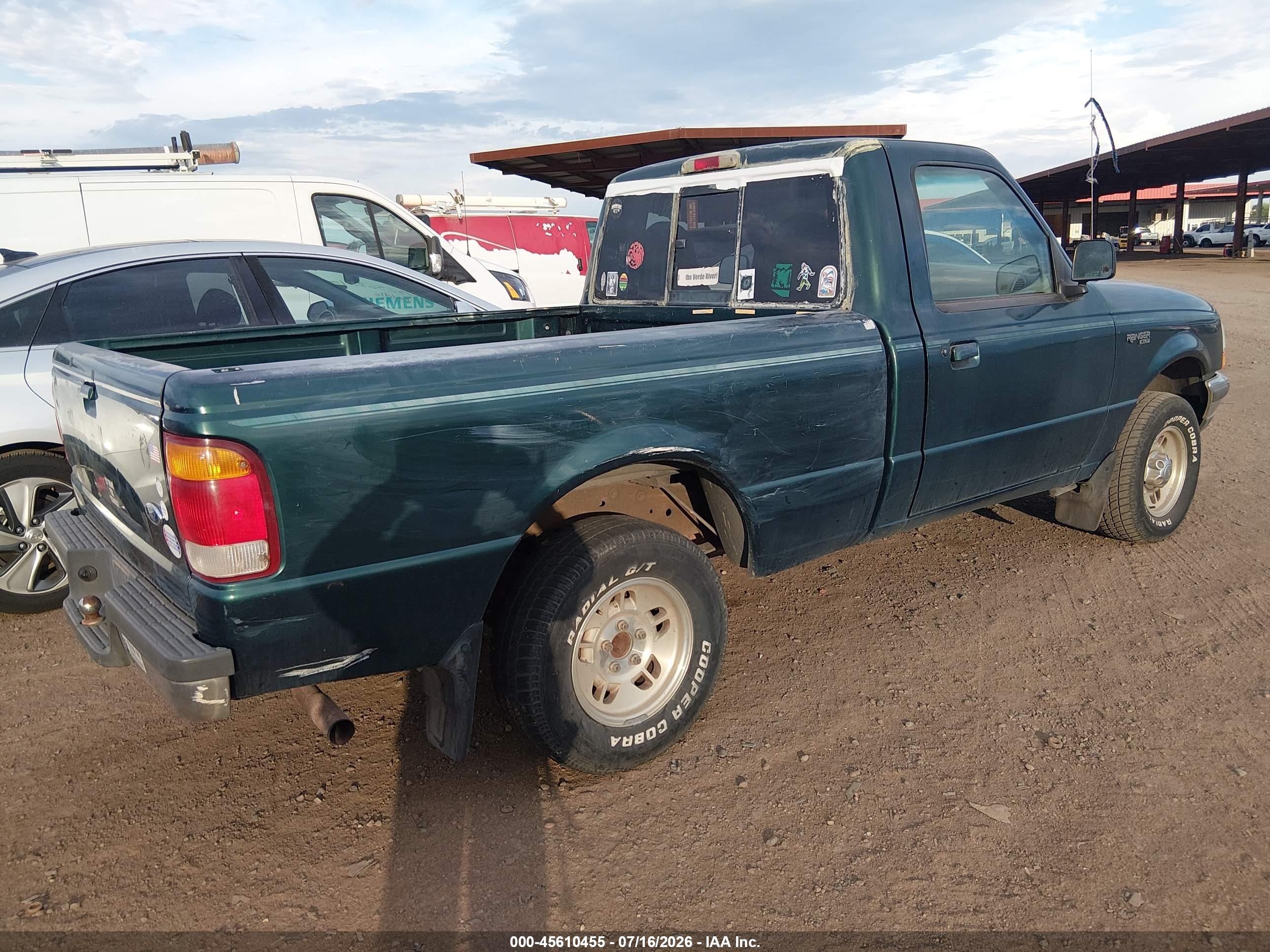 1998 Ford Ranger Splash/xl/xlt Green vin: 1FTYR10C3WUA24724