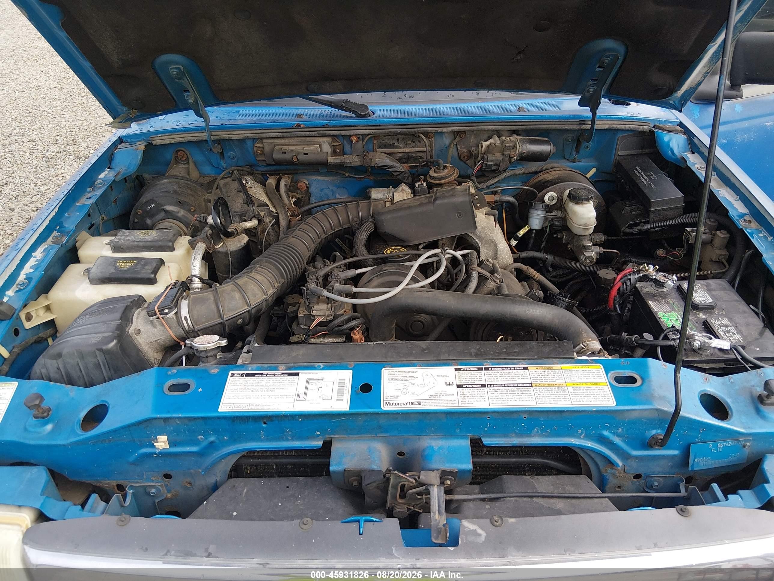 1999 Ford Ranger Xl/xlt Blue vin: 1FTYR10C3XPB36259