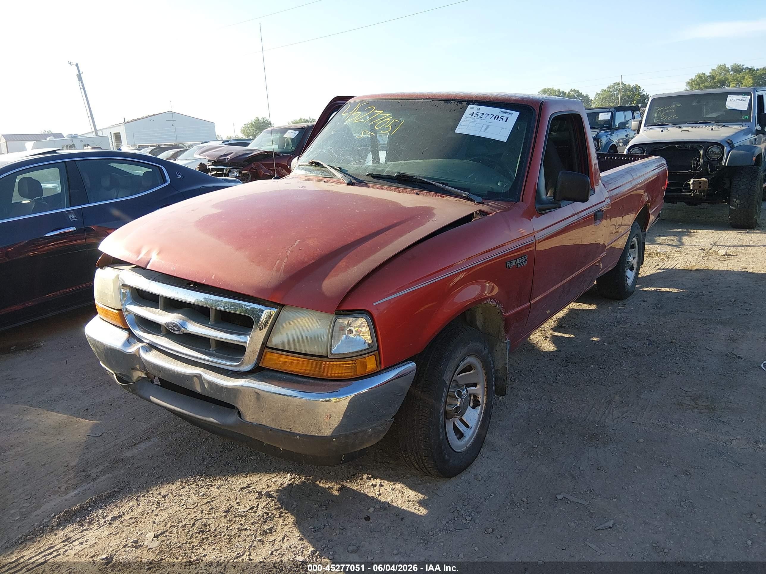 1999 Ford Ranger Xl/xlt Orange vin: 1FTYR10C3XUA00280