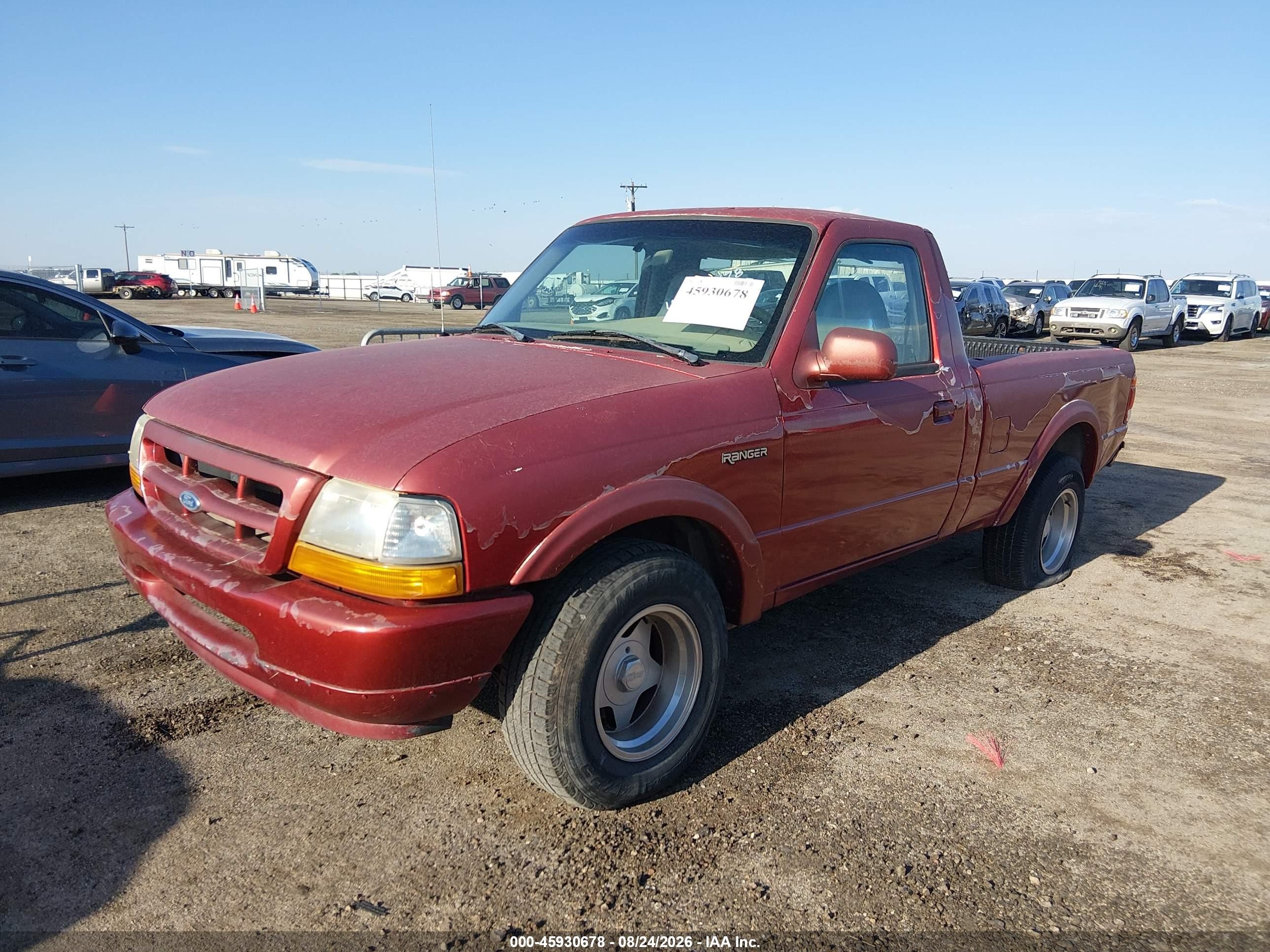 1999 Ford Ranger Xl/xlt Burgundy vin: 1FTYR10C3XUA29634