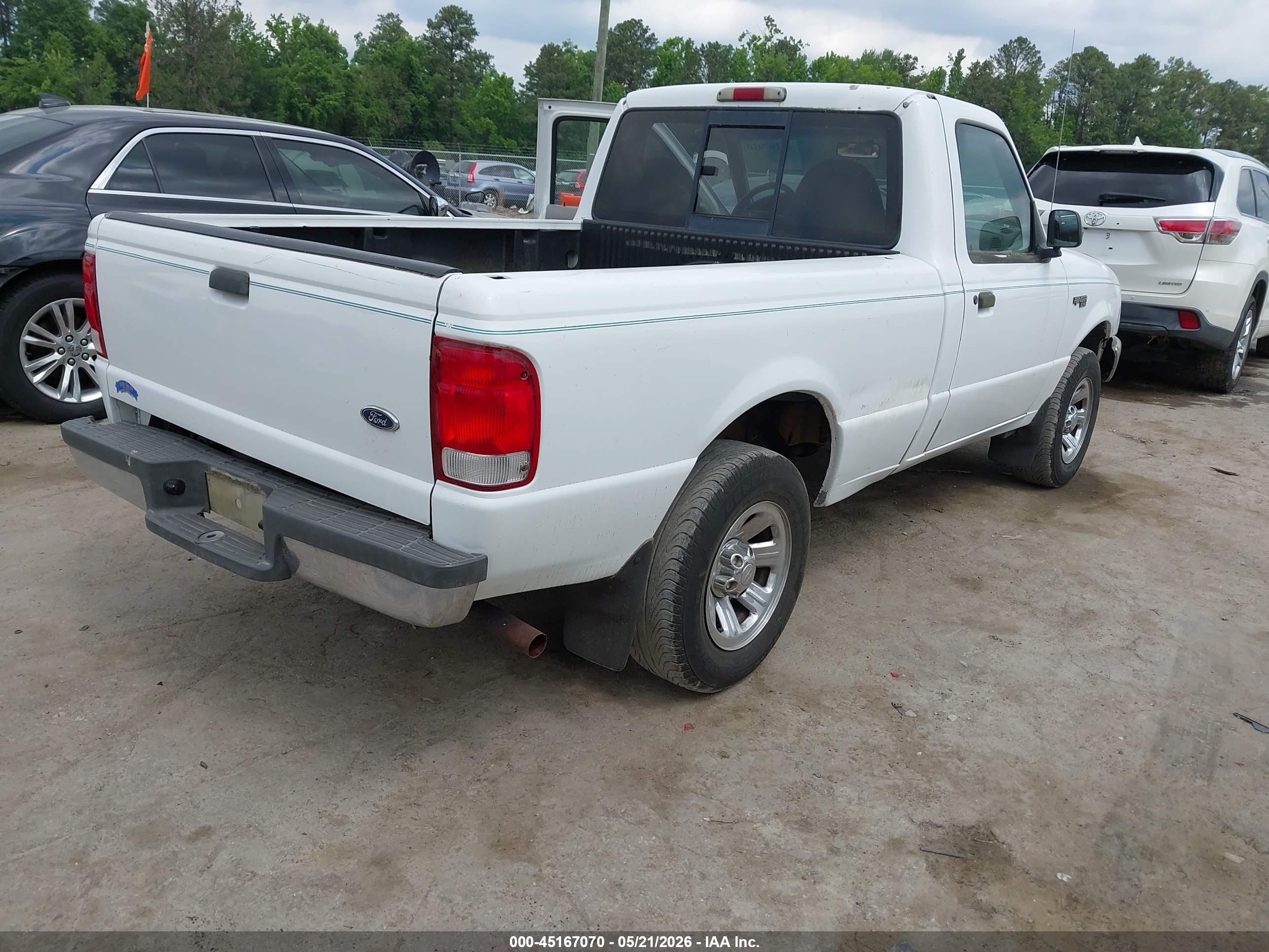 2000 Ford Ranger Xl/xlt White vin: 1FTYR10C4YTB45349