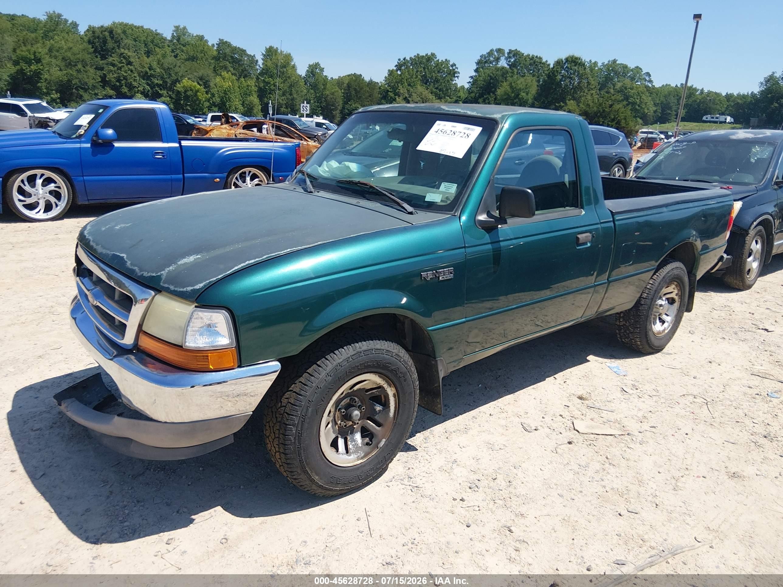 1999 Ford Ranger Xl/xlt Green vin: 1FTYR10C5XUA58102