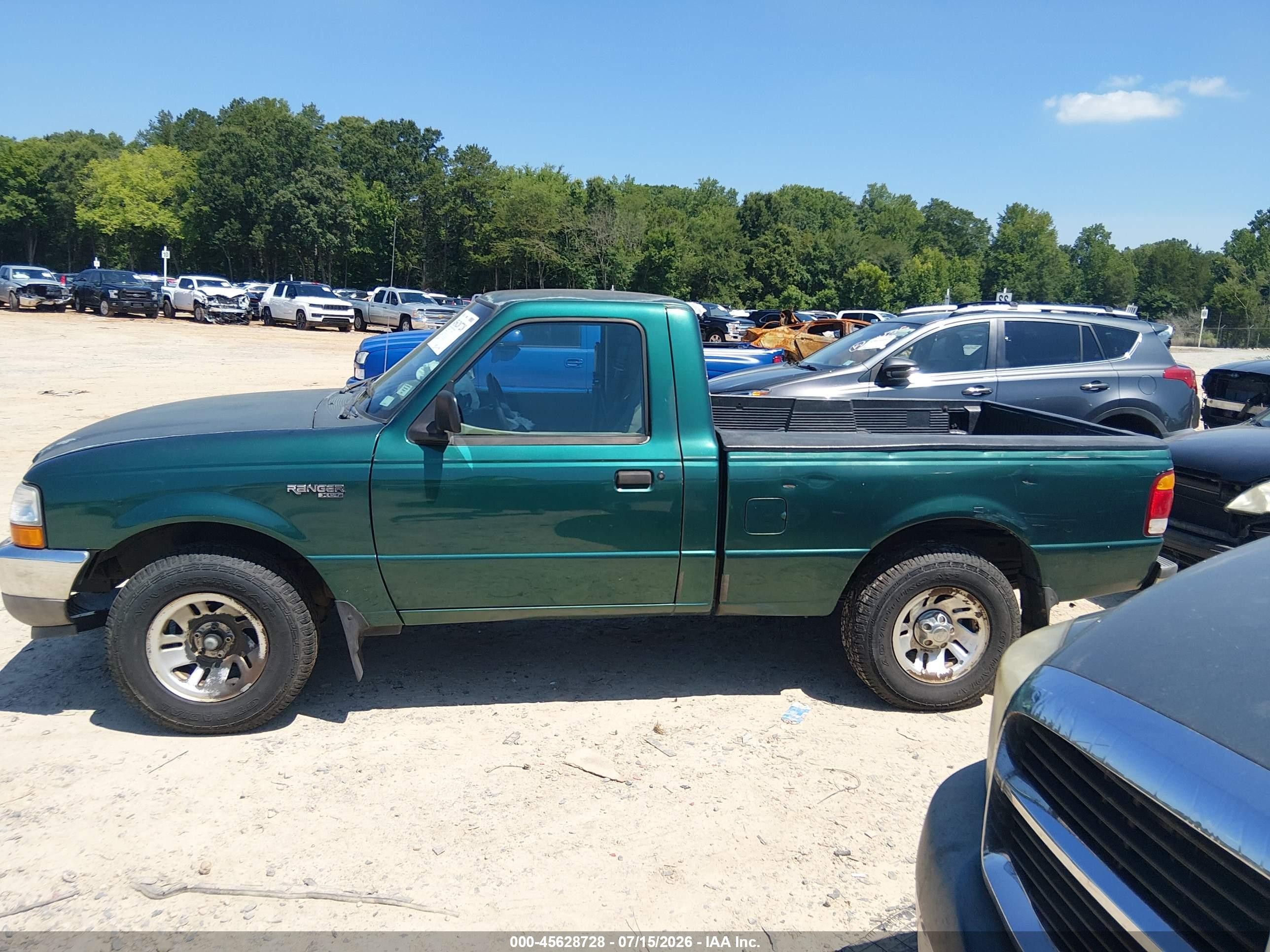 1999 Ford Ranger Xl/xlt Green vin: 1FTYR10C5XUA58102