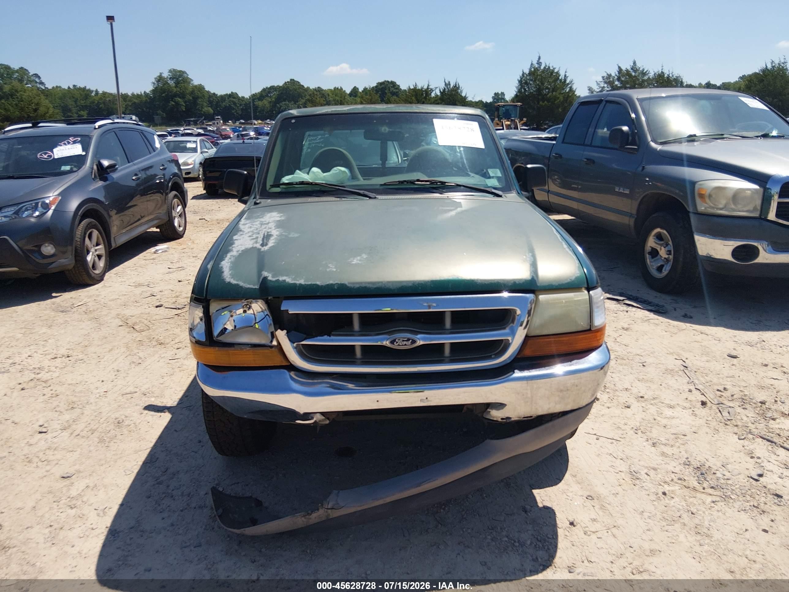 1999 Ford Ranger Xl/xlt Green vin: 1FTYR10C5XUA58102