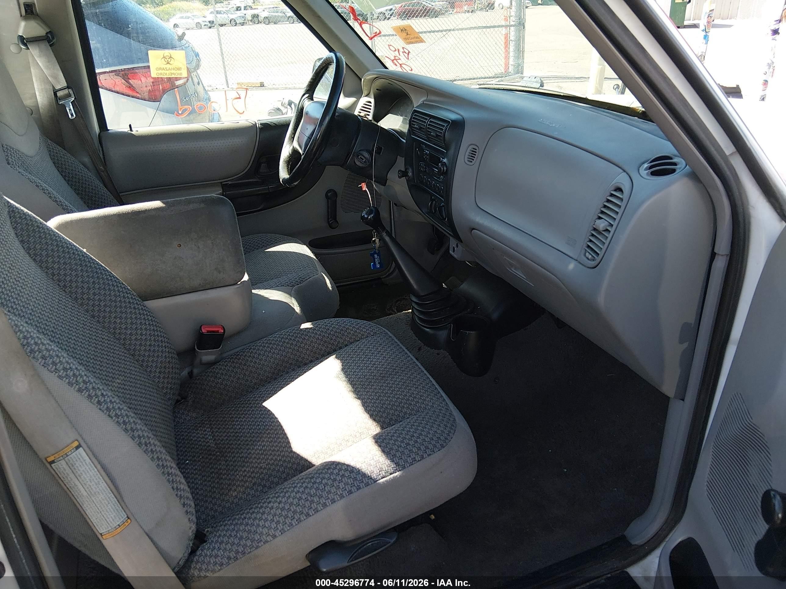 1999 Ford Ranger Xl/xlt White vin: 1FTYR10C6XUB72383