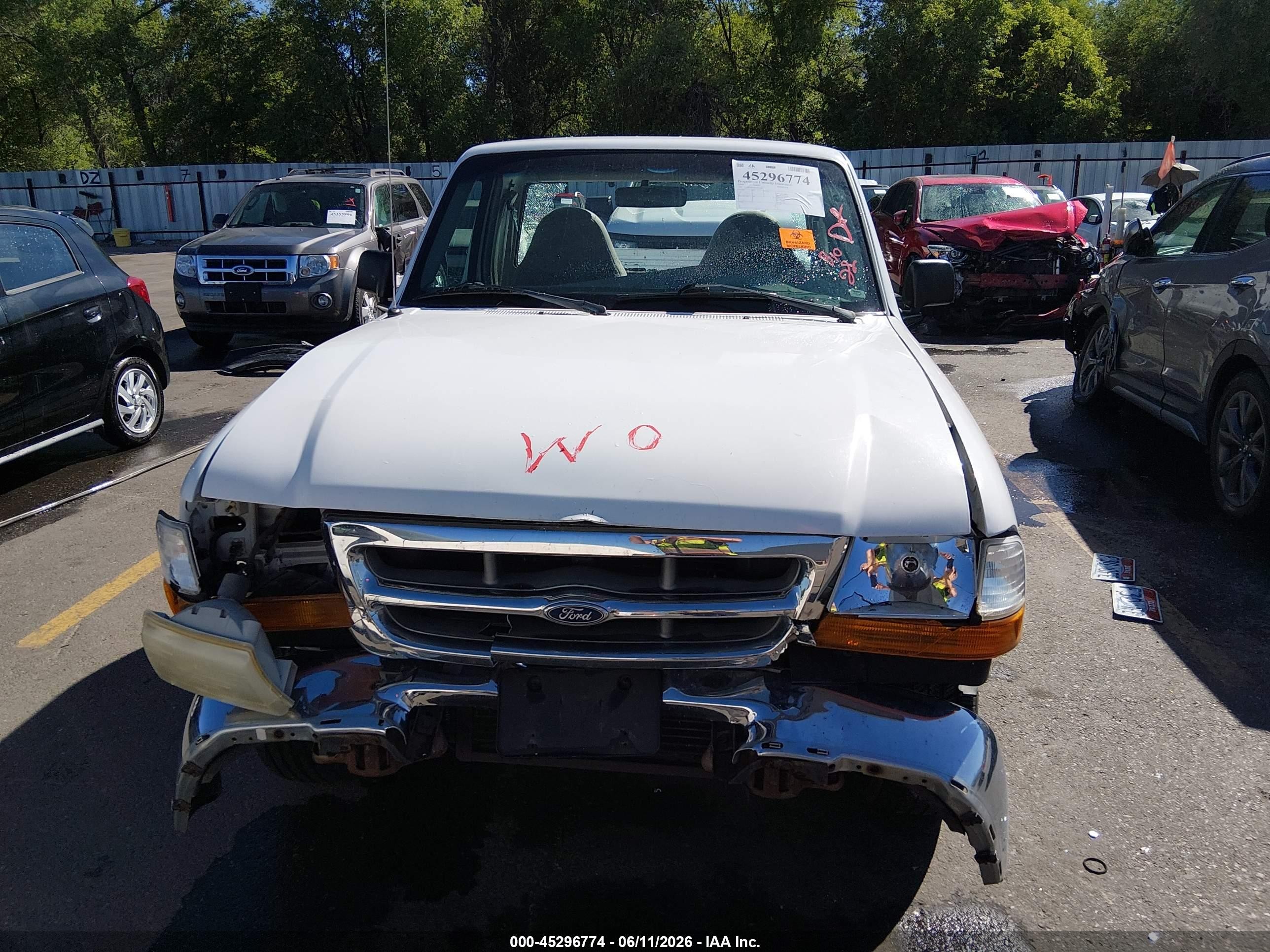 1999 Ford Ranger Xl/xlt White vin: 1FTYR10C6XUB72383
