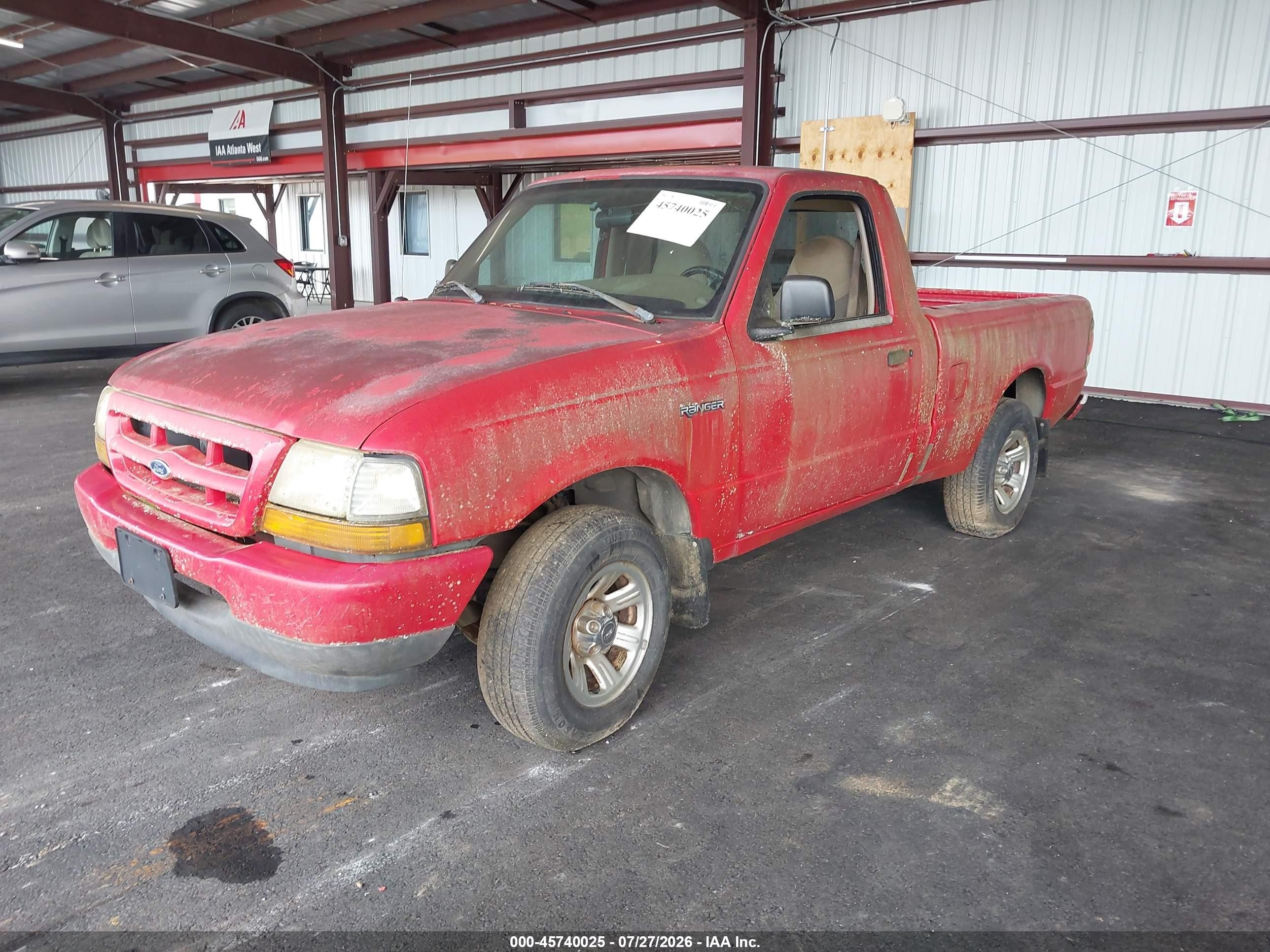 2000 Ford Ranger Xl/xlt Red vin: 1FTYR10C6YPB57320
