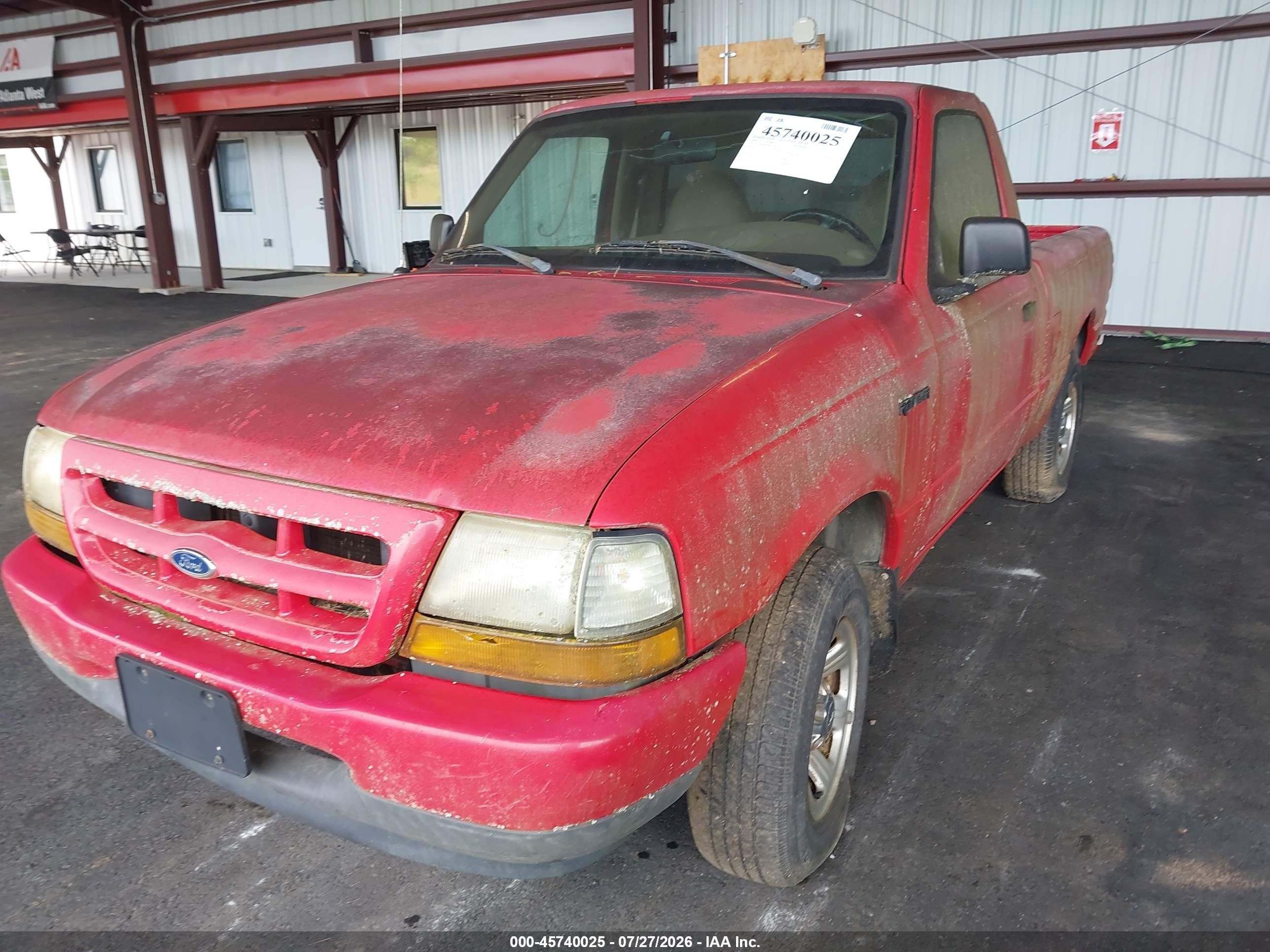 2000 Ford Ranger Xl/xlt Red vin: 1FTYR10C6YPB57320