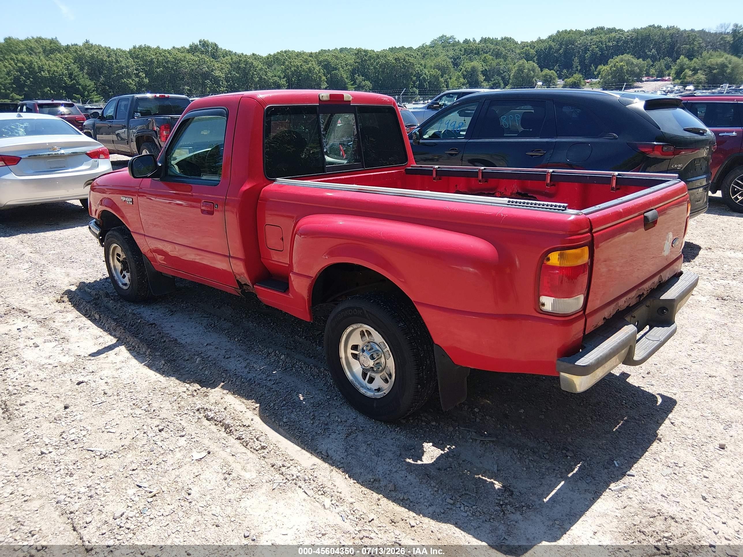 1998 Ford Ranger Splash/xl/xlt Red vin: 1FTYR10C7WPA74430