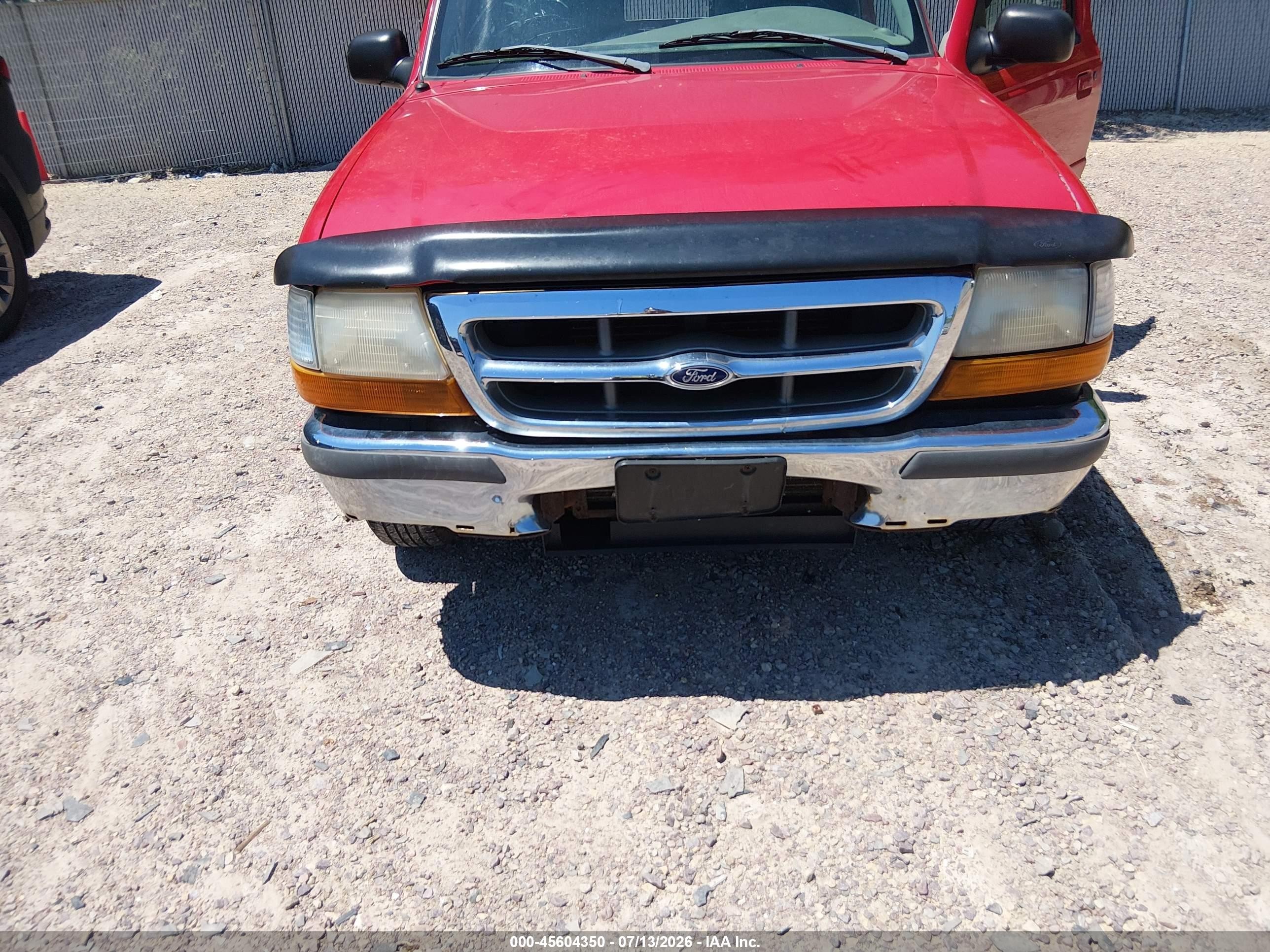 1998 Ford Ranger Splash/xl/xlt Red vin: 1FTYR10C7WPA74430