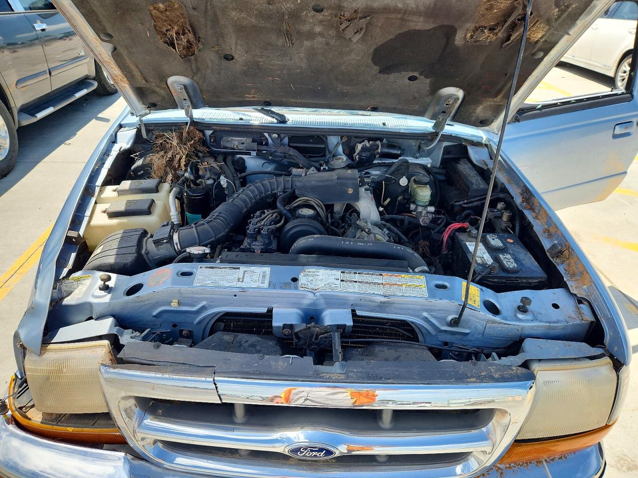 1998 Ford Ranger Blue vin: 1FTYR10C7WPA77764