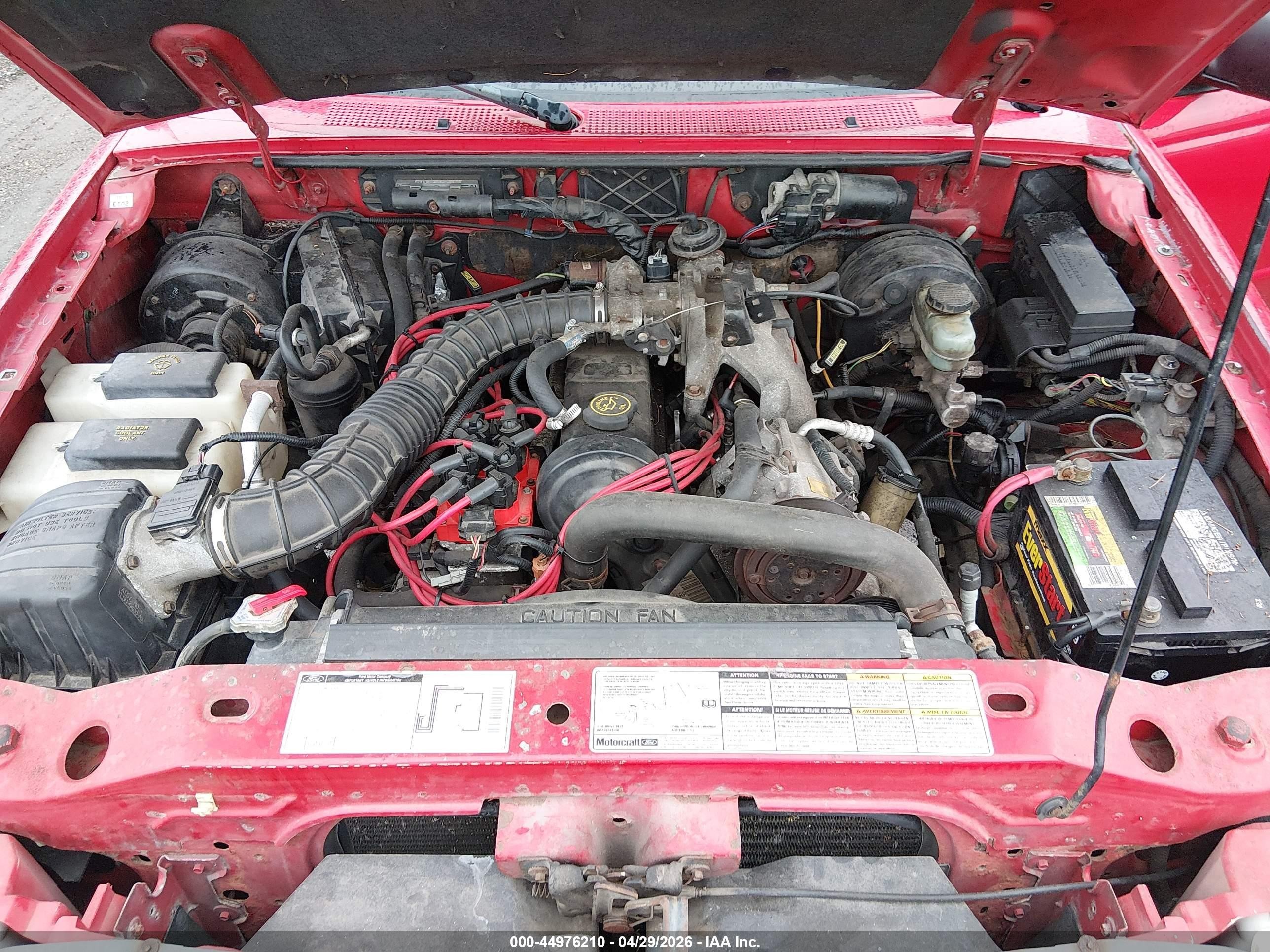 2000 Ford Ranger Xl/xlt Red vin: 1FTYR10C7YTB30585