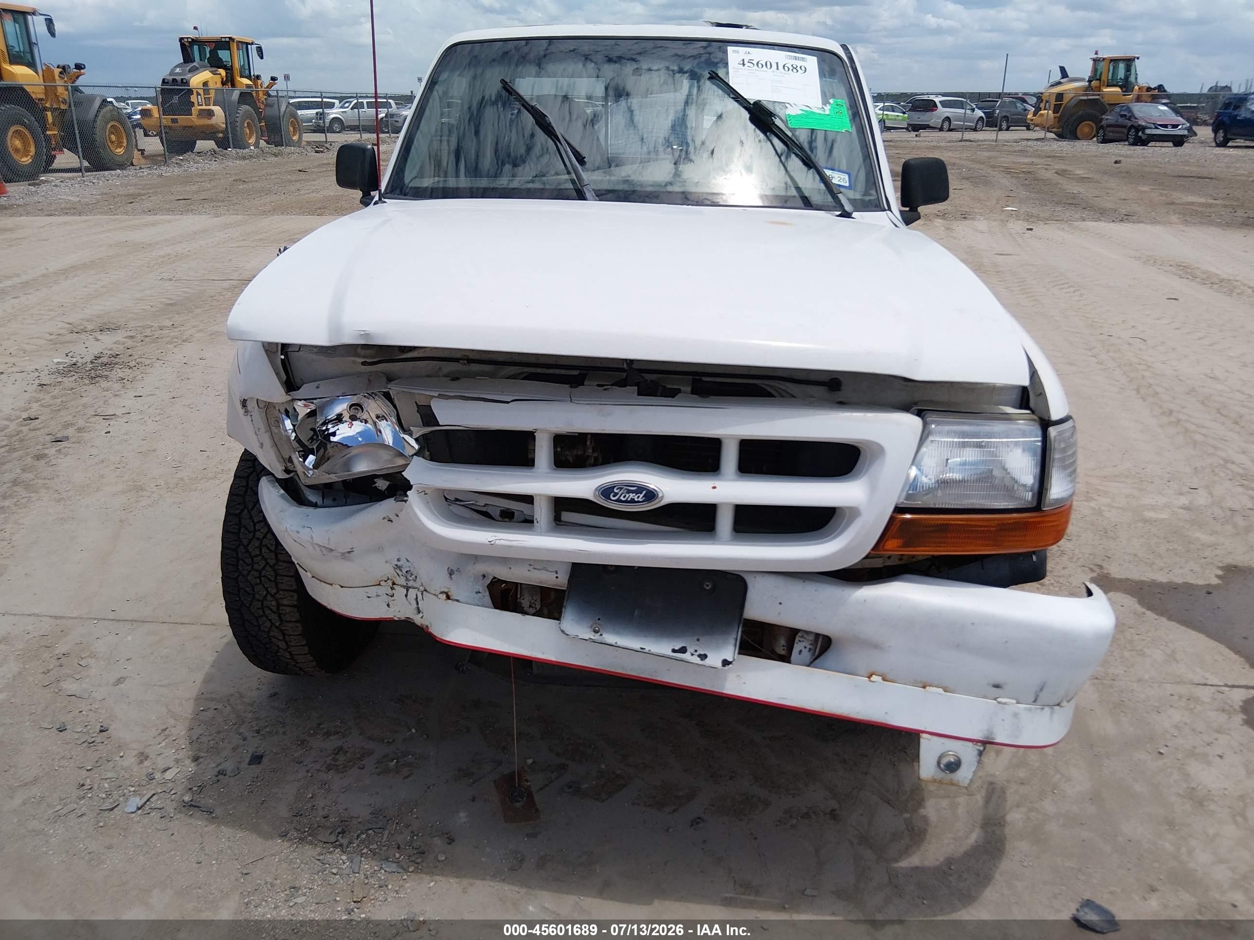 1999 Ford Ranger Xl/xlt White vin: 1FTYR10C8XTA11989
