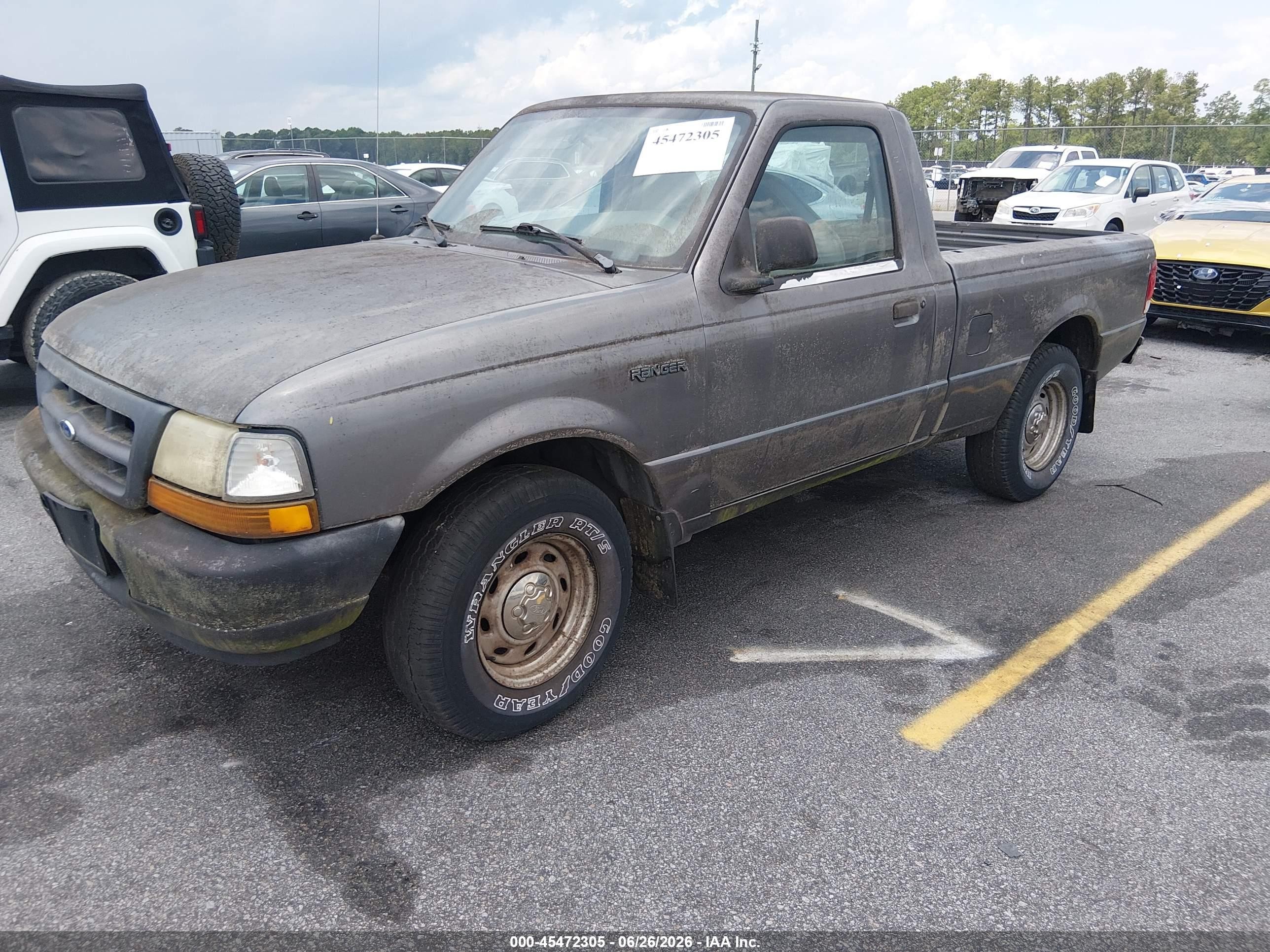 2000 Ford Ranger Xl/xlt Gray vin: 1FTYR10C8YTA05076