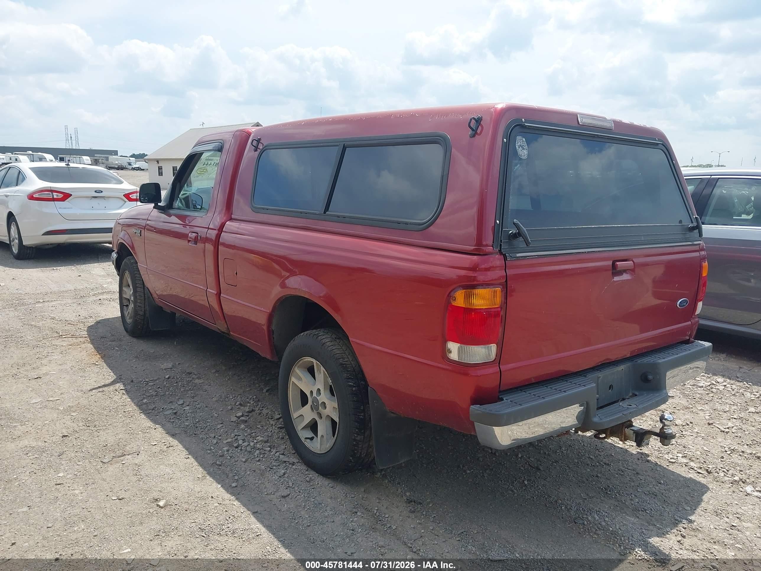 1998 Ford Ranger Splash/xl/xlt Red vin: 1FTYR10C9WUD04695