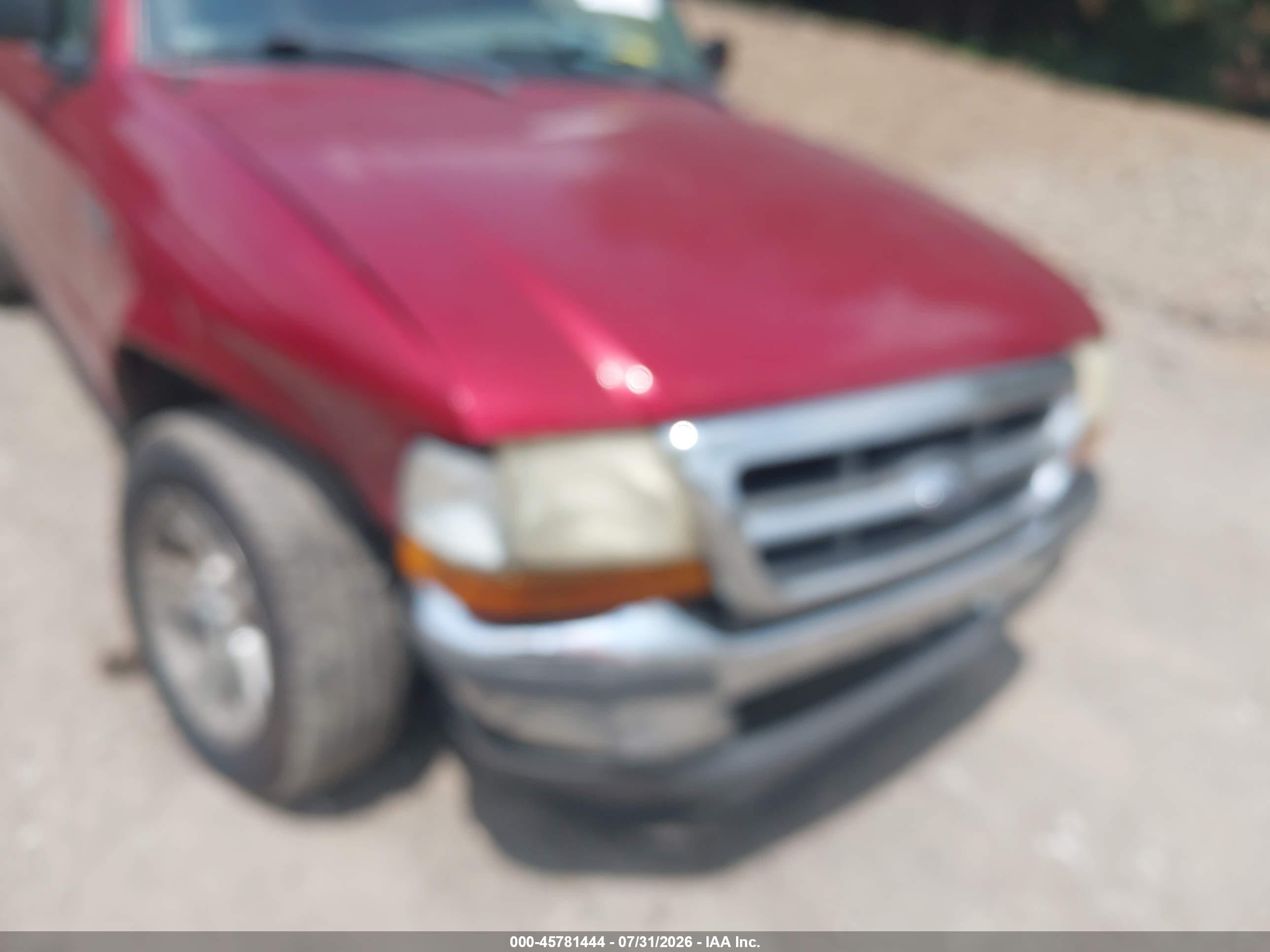 1998 Ford Ranger Splash/xl/xlt Red vin: 1FTYR10C9WUD04695