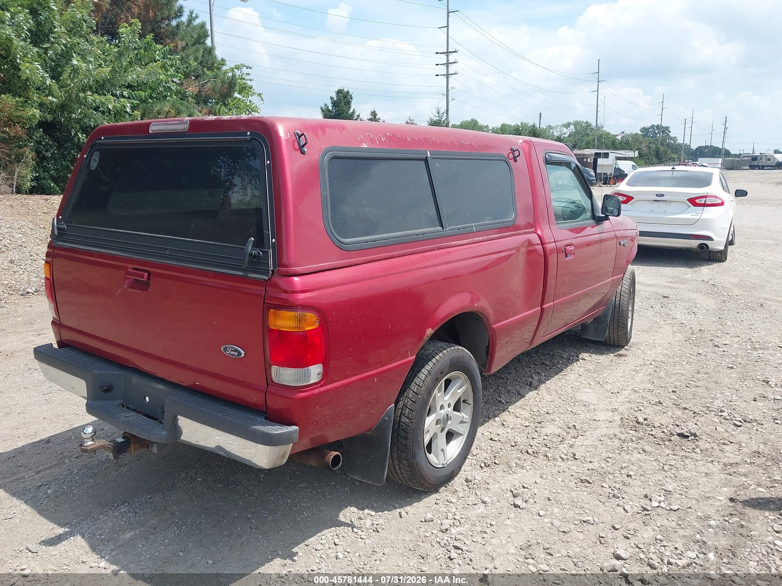 1998 Ford Ranger Splash/xl/xlt Red vin: 1FTYR10C9WUD04695