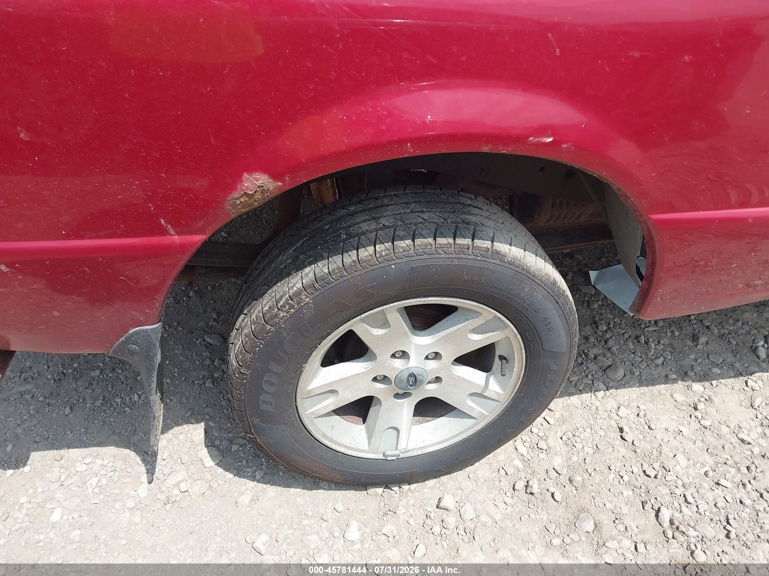 1998 Ford Ranger Splash/xl/xlt Red vin: 1FTYR10C9WUD04695