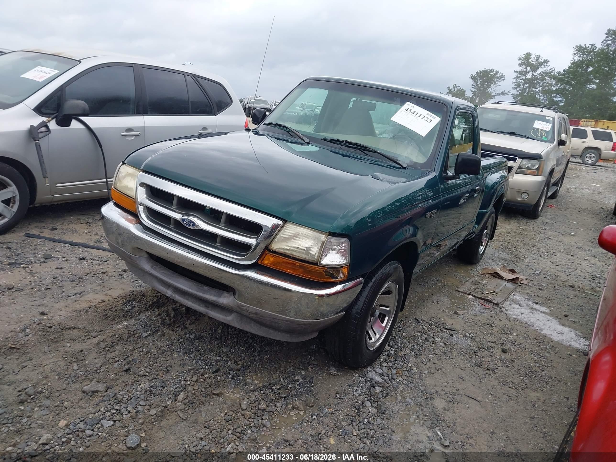 1999 Ford Ranger Xl/xlt Green vin: 1FTYR10C9XPB10149