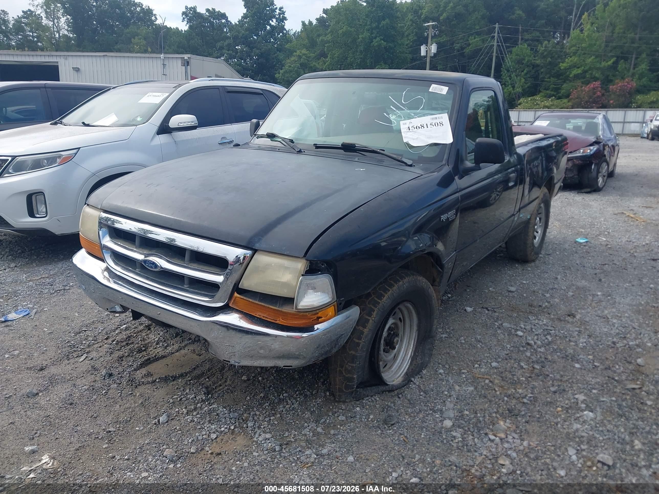 1999 Ford Ranger Xl/xlt Black vin: 1FTYR10C9XPB21135
