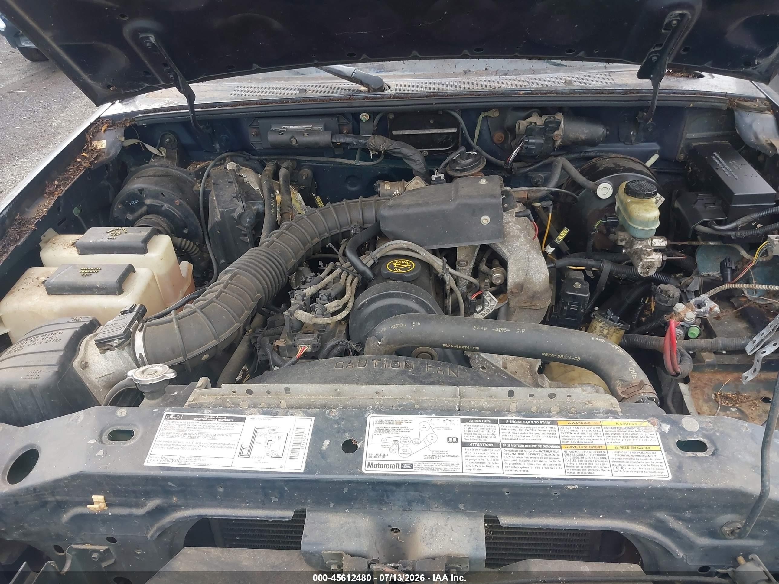 1999 Ford Ranger Xl/xlt Синий vin: 1FTYR10C9XTA16053