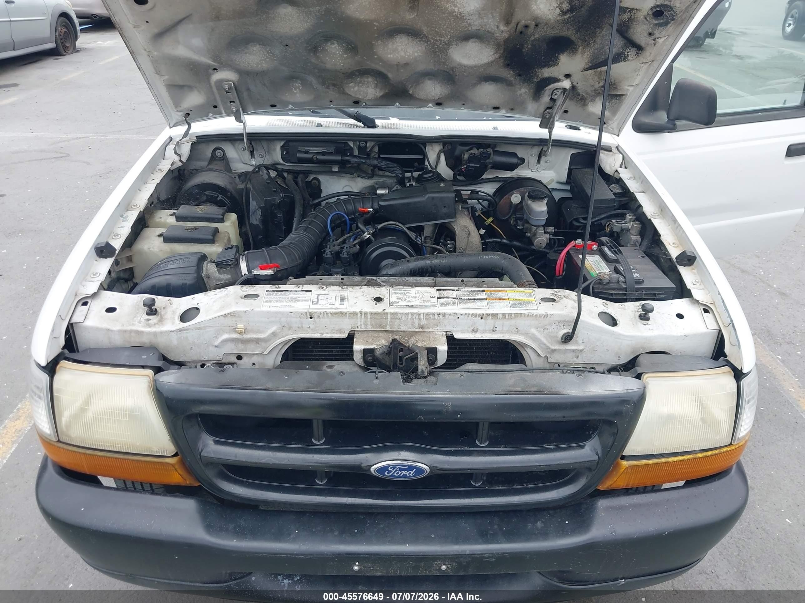 1999 Ford Ranger Xl/xlt White vin: 1FTYR10C9XUA11719