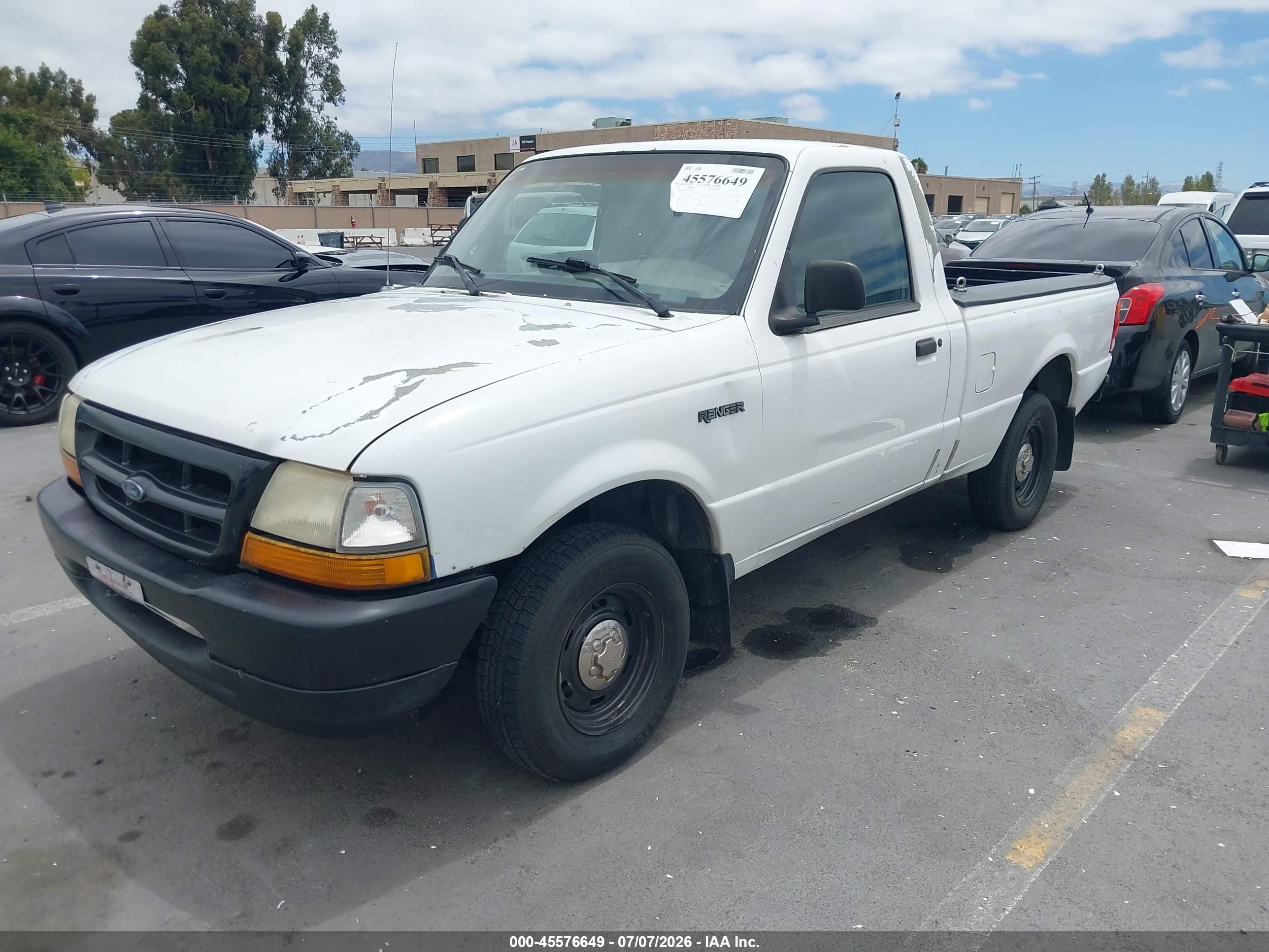 1999 Ford Ranger Xl/xlt White vin: 1FTYR10C9XUA11719