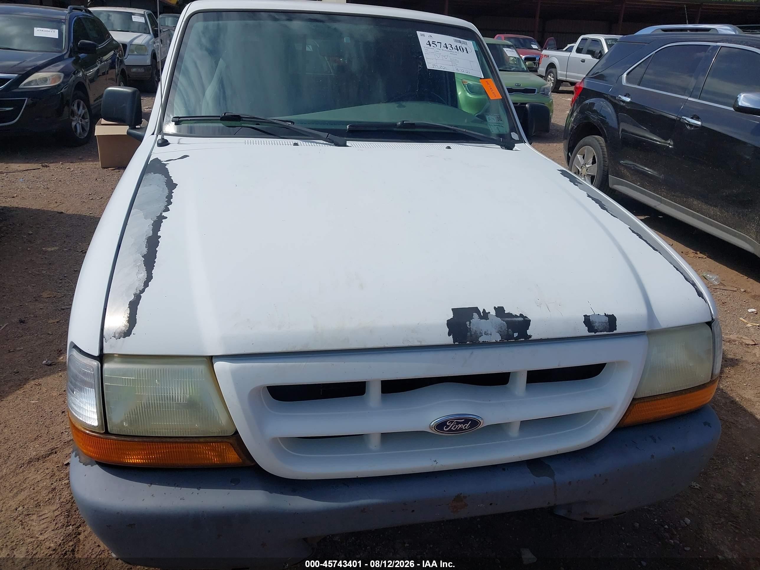 2000 Ford Ranger Xl/xlt White vin: 1FTYR10C9YPA11557