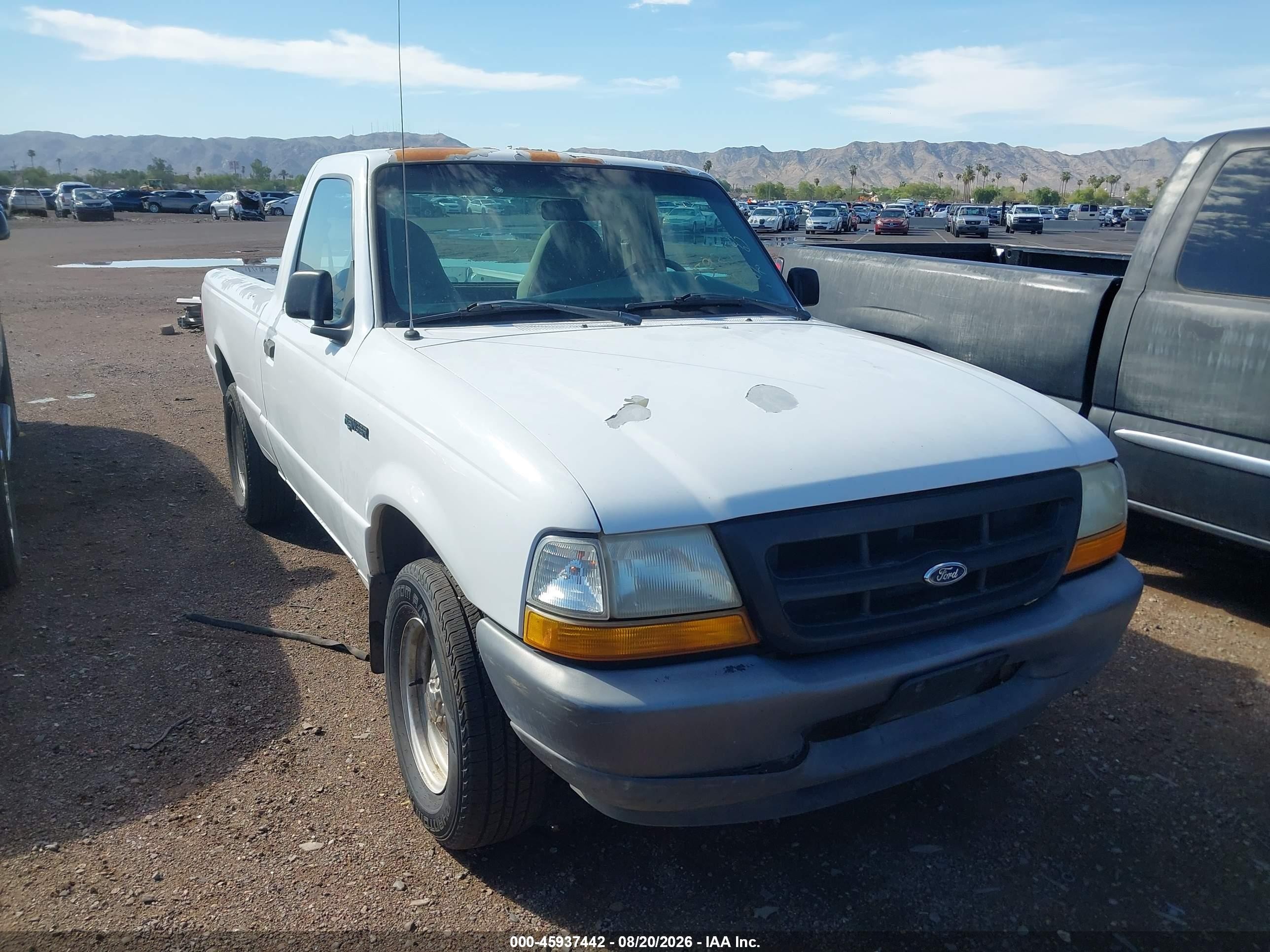 2000 Ford Ranger Xl/xlt White vin: 1FTYR10CXYPB07441