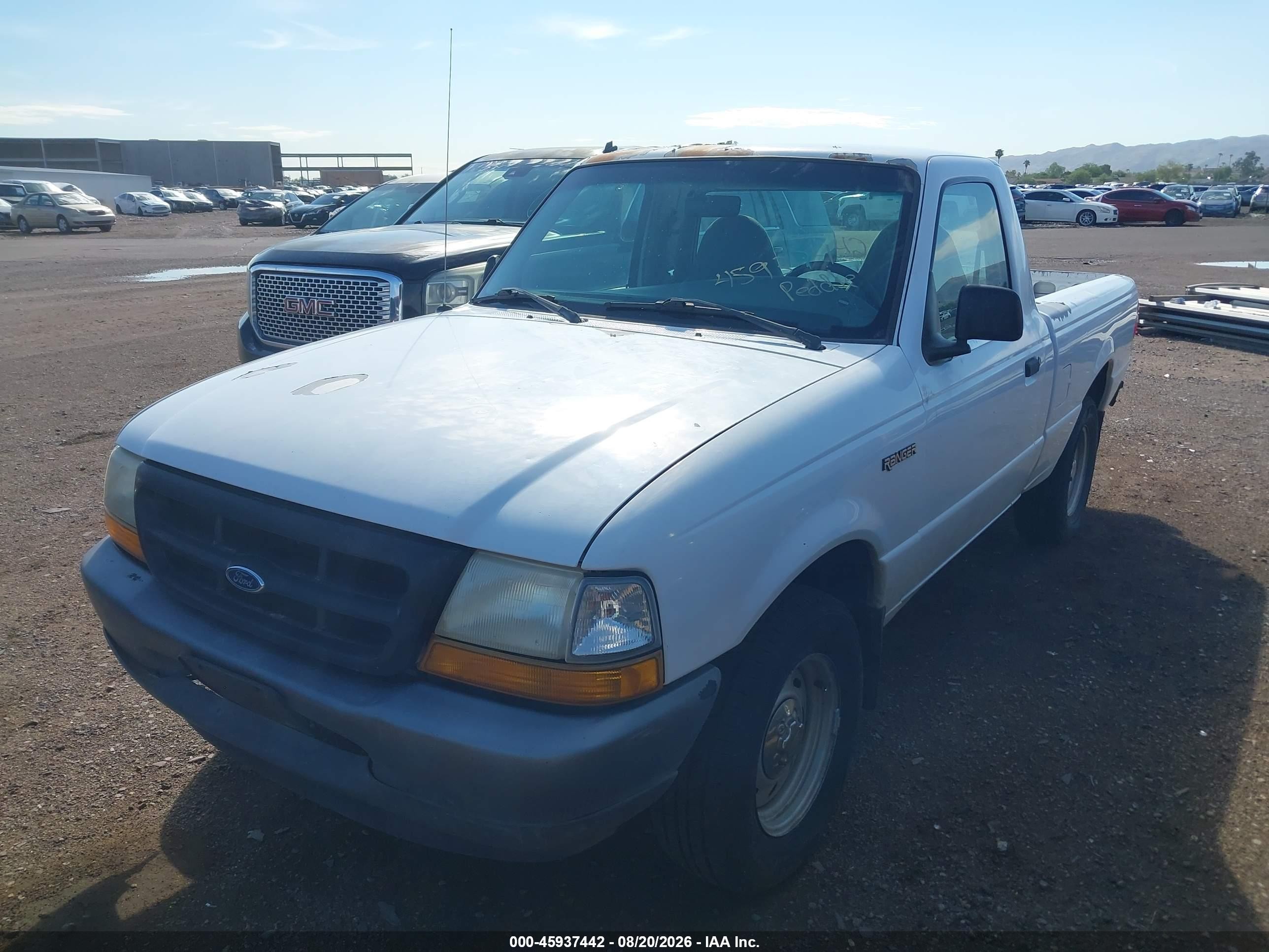 2000 Ford Ranger Xl/xlt White vin: 1FTYR10CXYPB07441