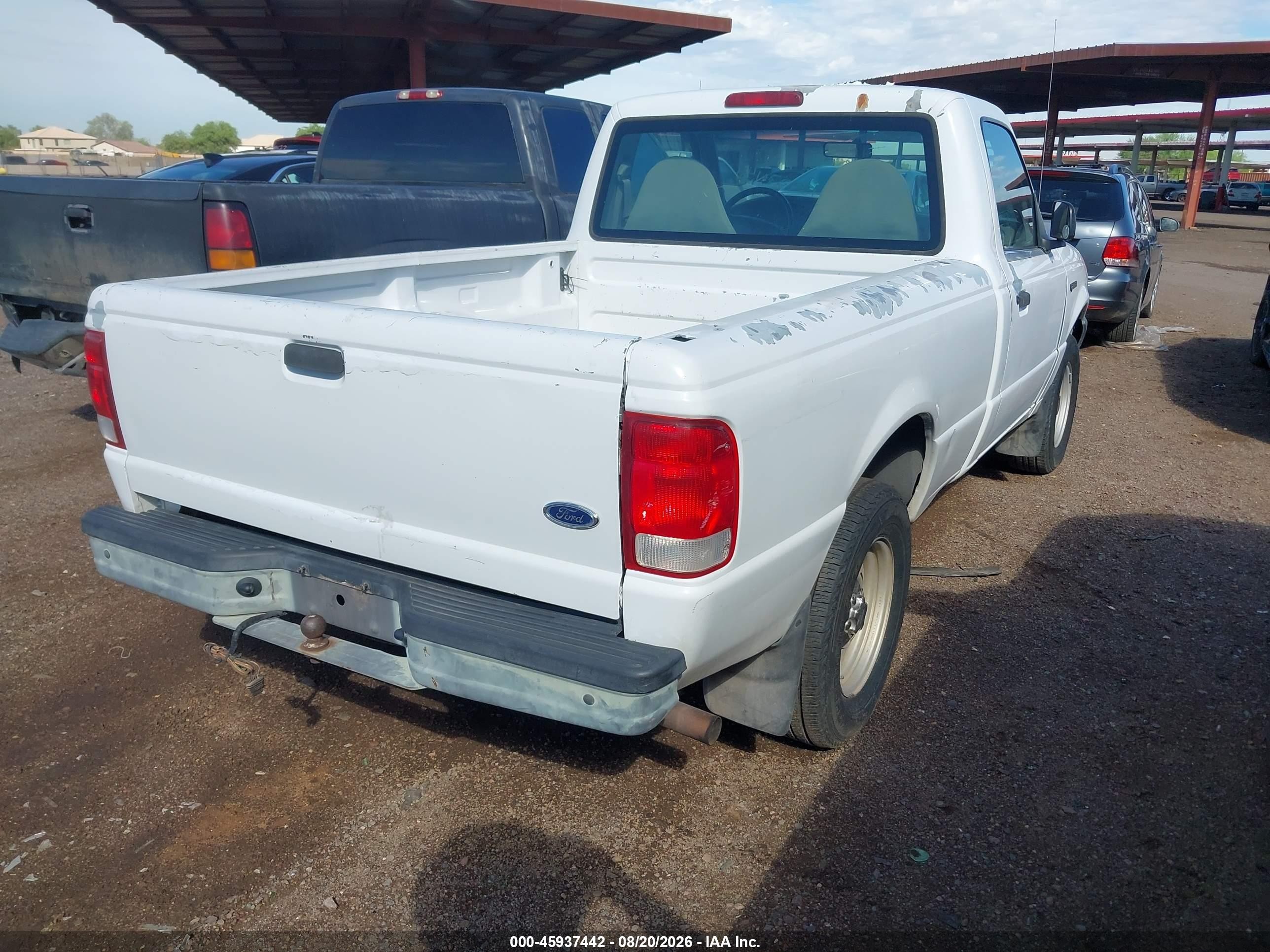 2000 Ford Ranger Xl/xlt White vin: 1FTYR10CXYPB07441
