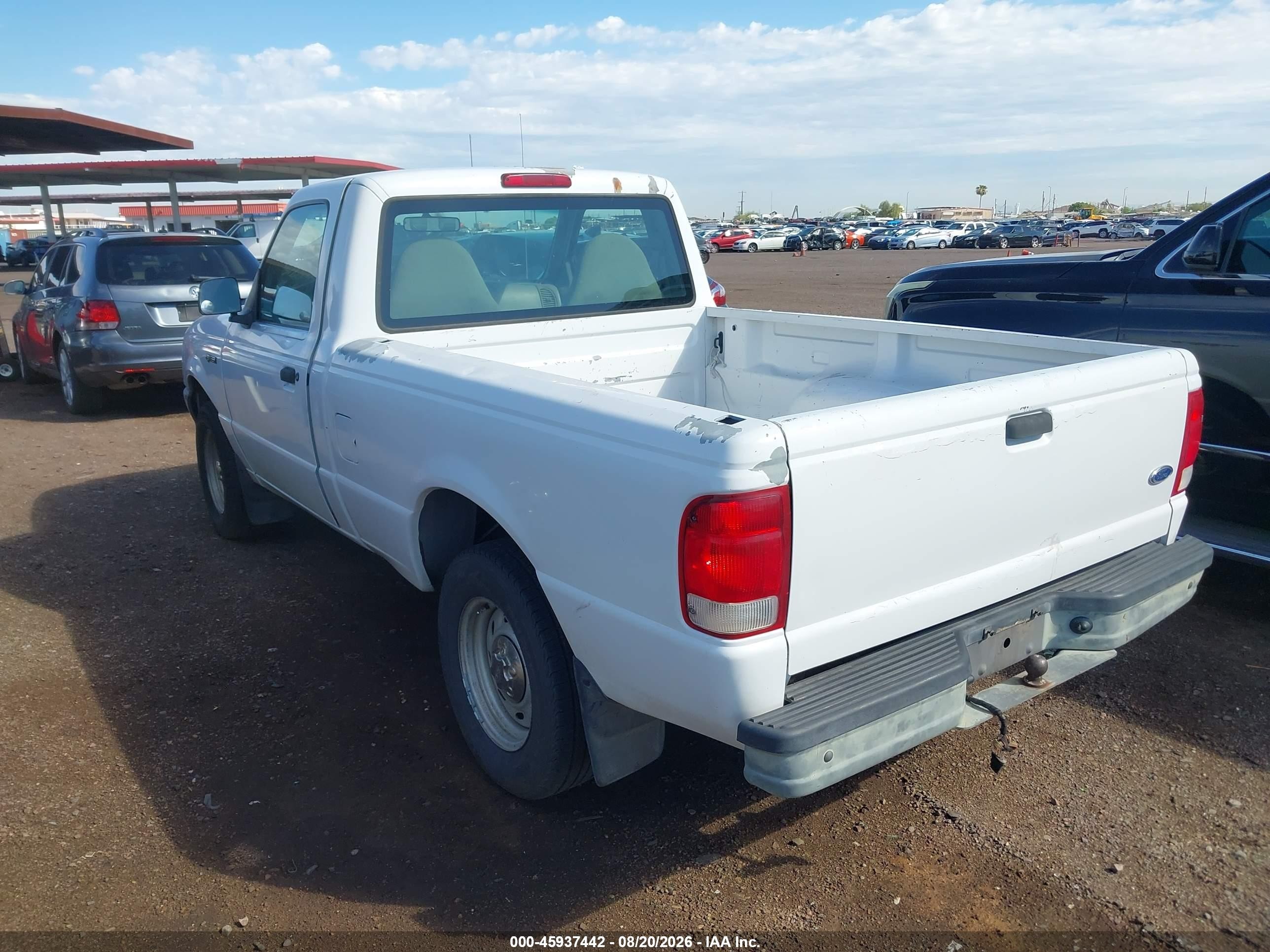2000 Ford Ranger Xl/xlt White vin: 1FTYR10CXYPB07441