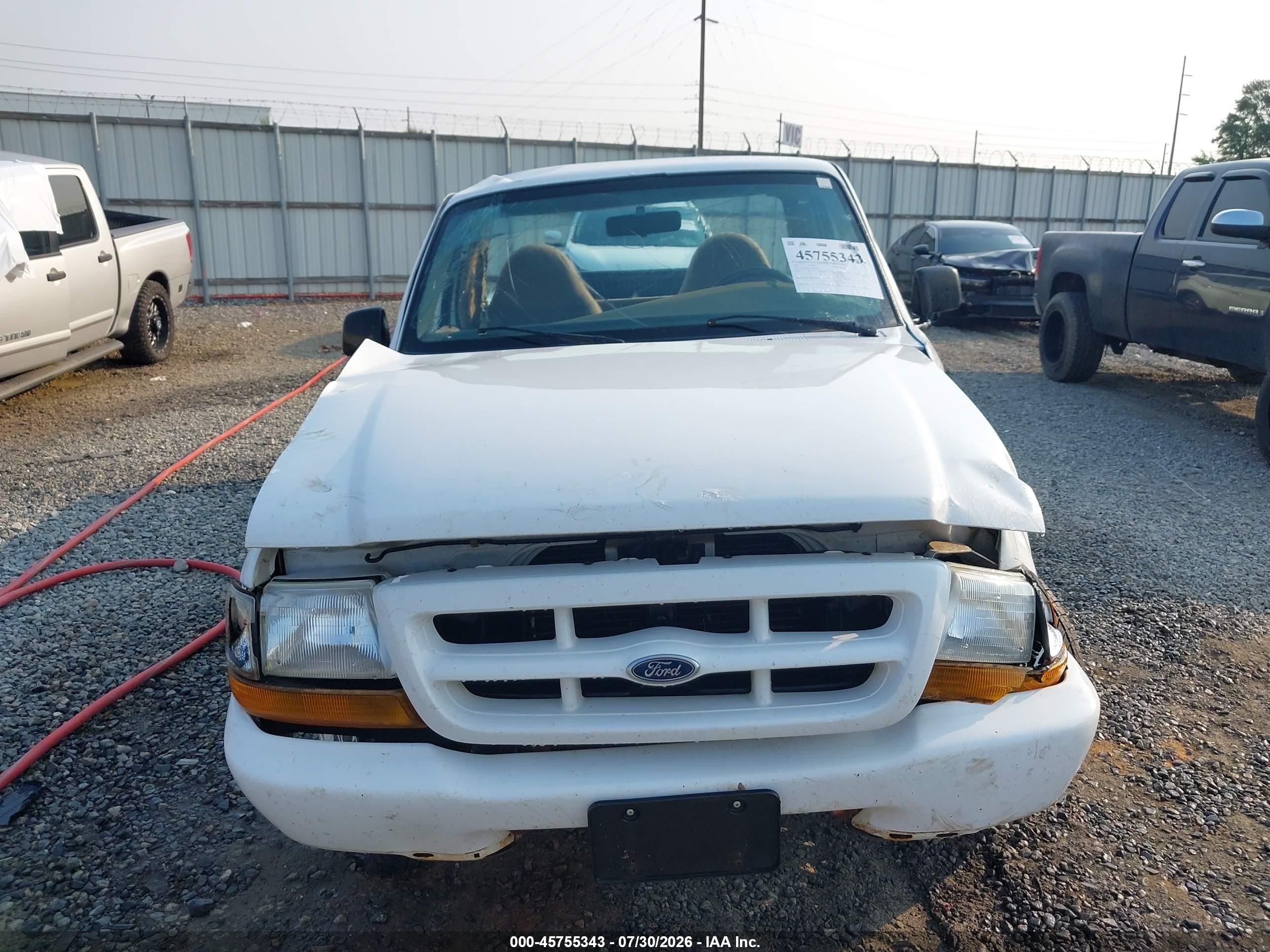 2000 Ford Ranger Xl/xlt White vin: 1FTYR10CXYPB34753