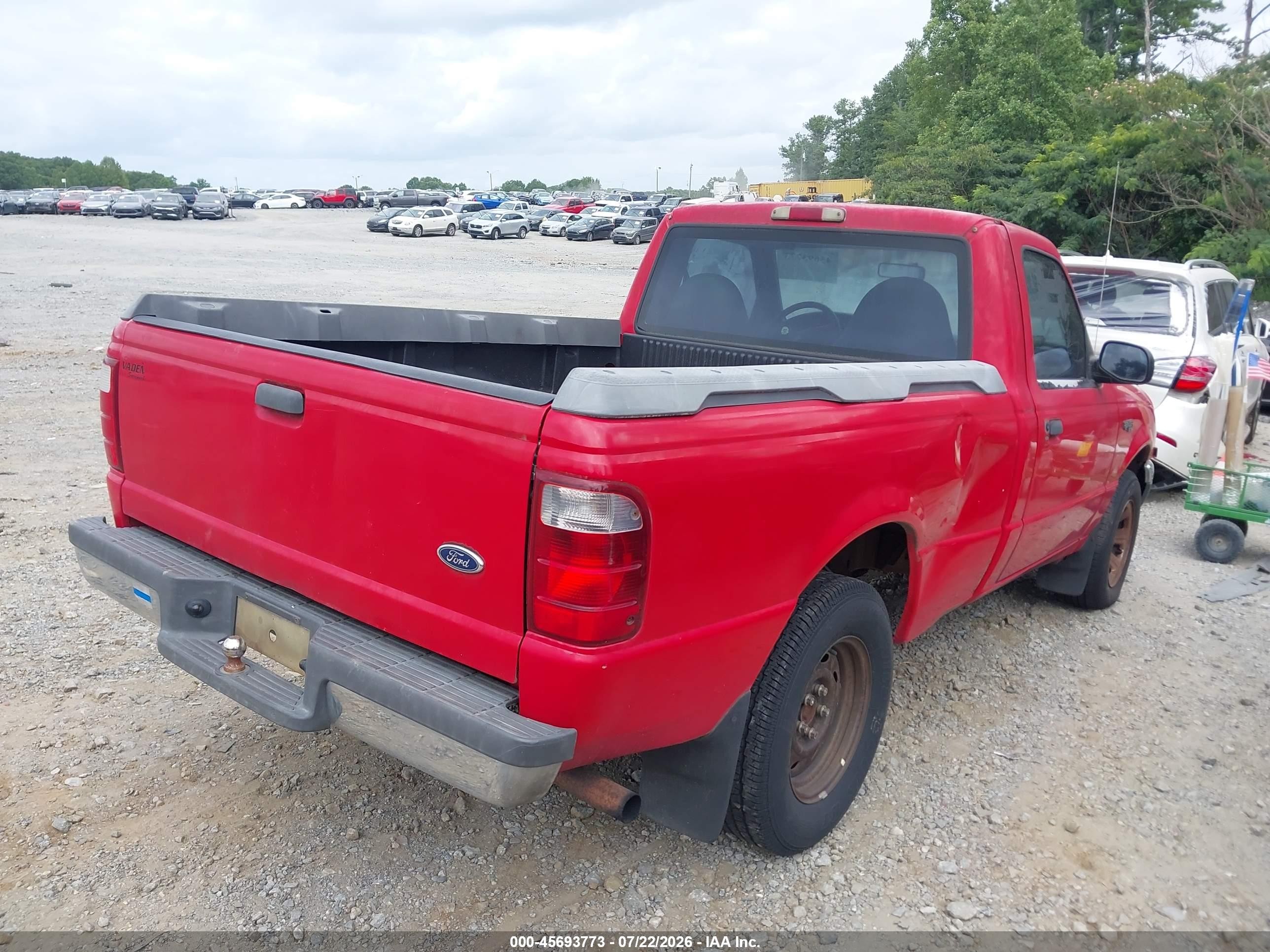 2001 Ford Ranger Xl/xlt Red vin: 1FTYR10D01PB11805