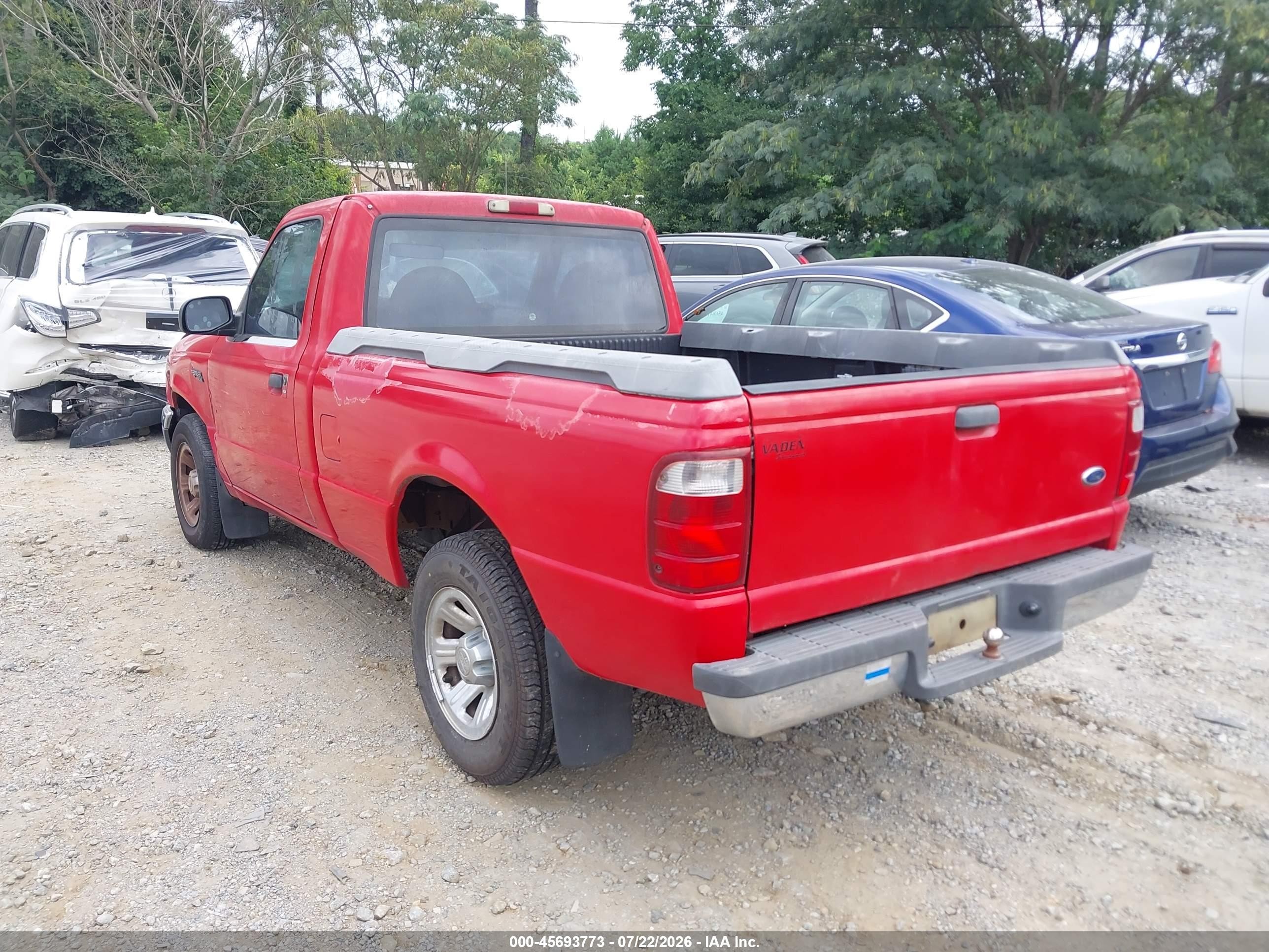 2001 Ford Ranger Xl/xlt Red vin: 1FTYR10D01PB11805