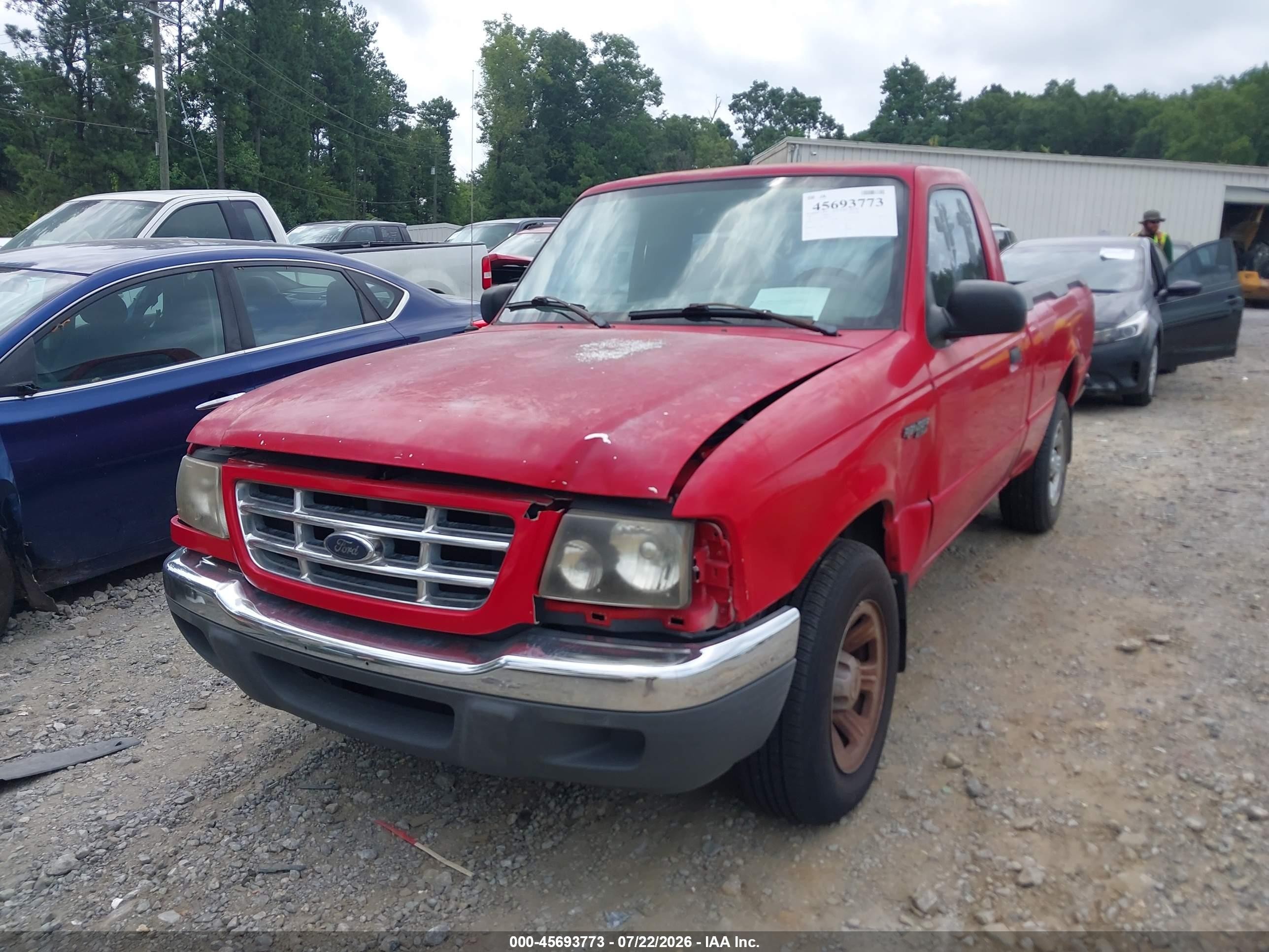 2001 Ford Ranger Xl/xlt Red vin: 1FTYR10D01PB11805