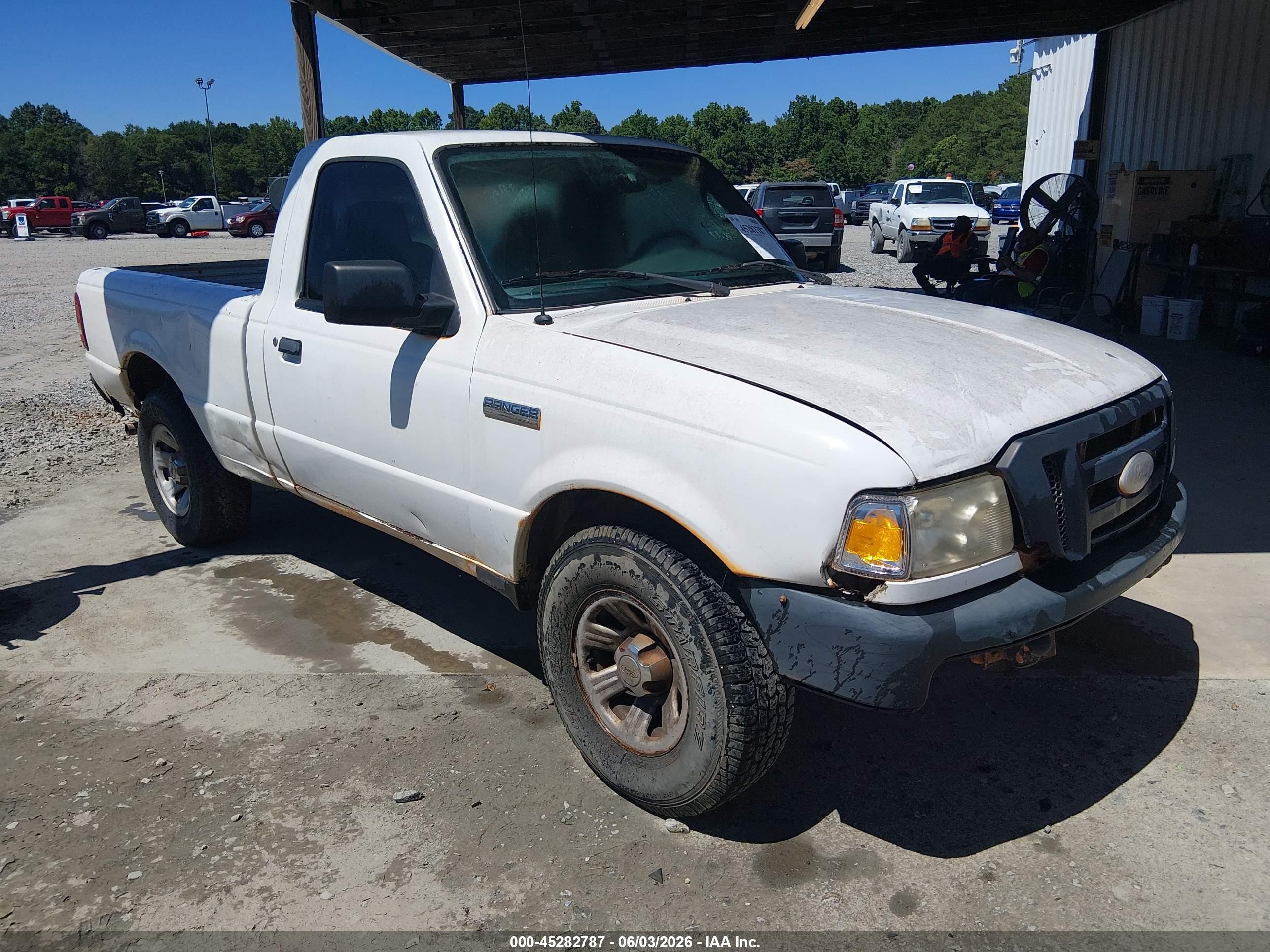 2007 Ford Ranger Stx/xl/xlt White vin: 1FTYR10D07PA76918
