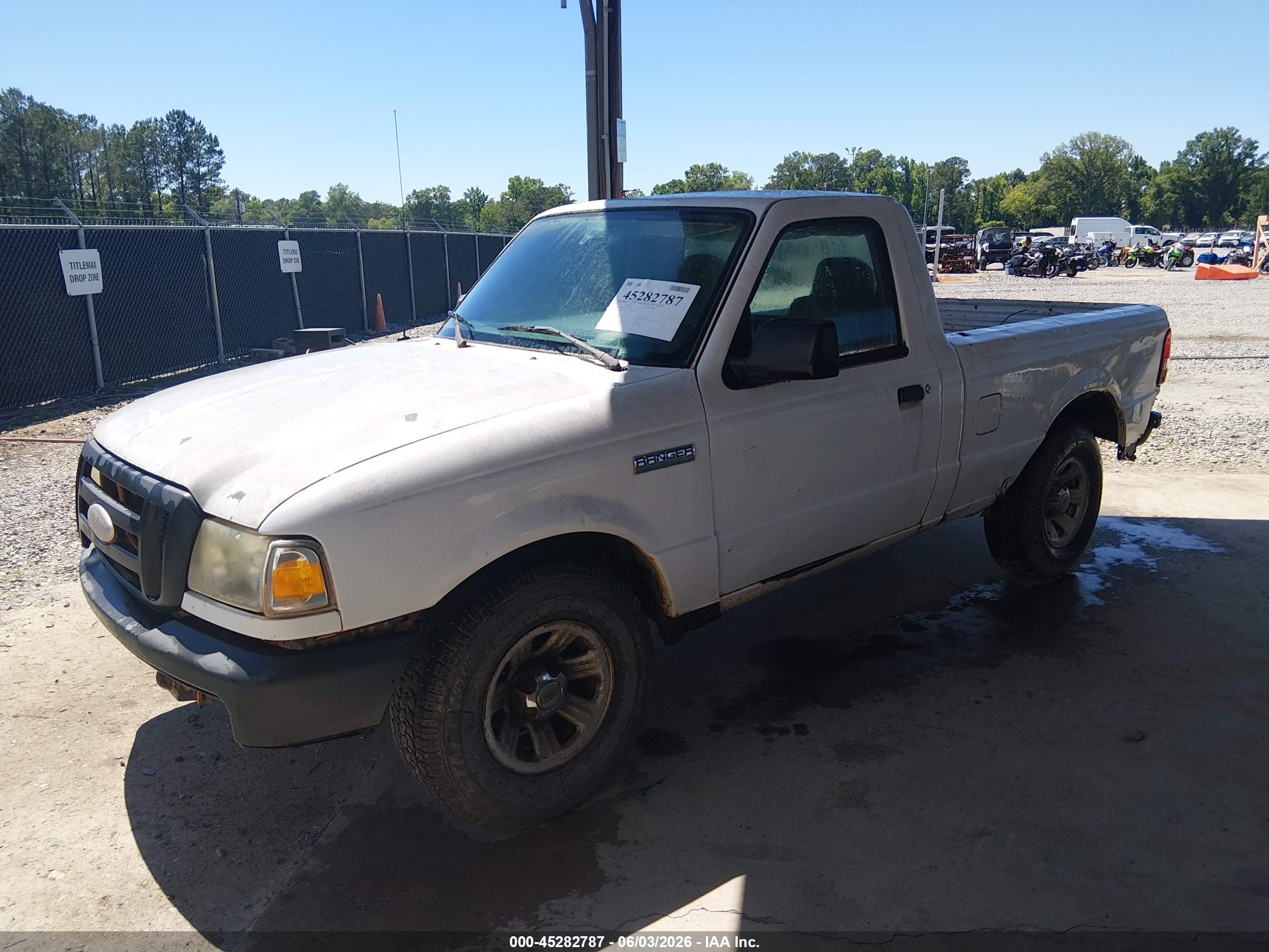 2007 Ford Ranger Stx/xl/xlt White vin: 1FTYR10D07PA76918