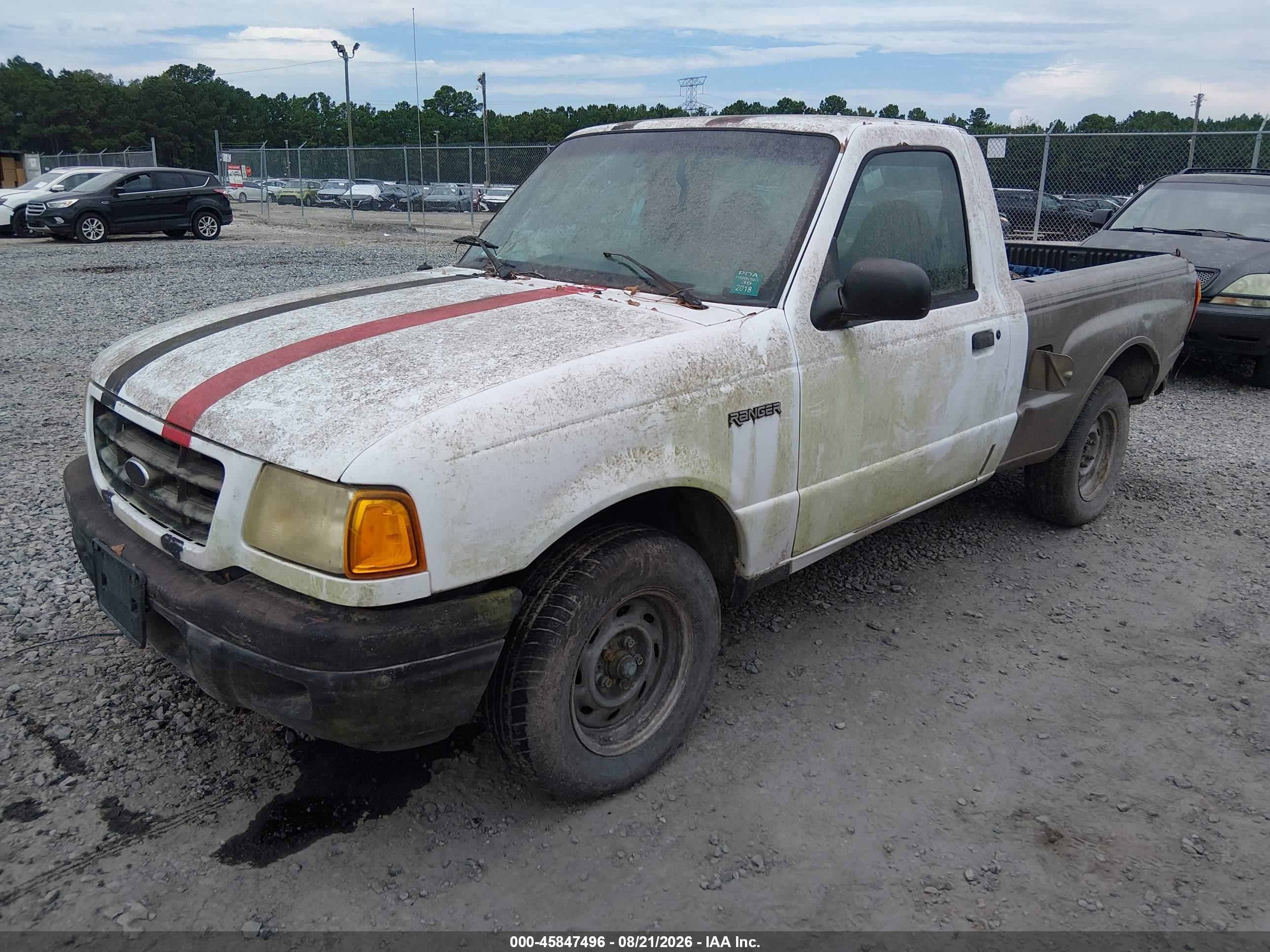 2003 Ford Ranger Xl/xlt White vin: 1FTYR10D13PB08401
