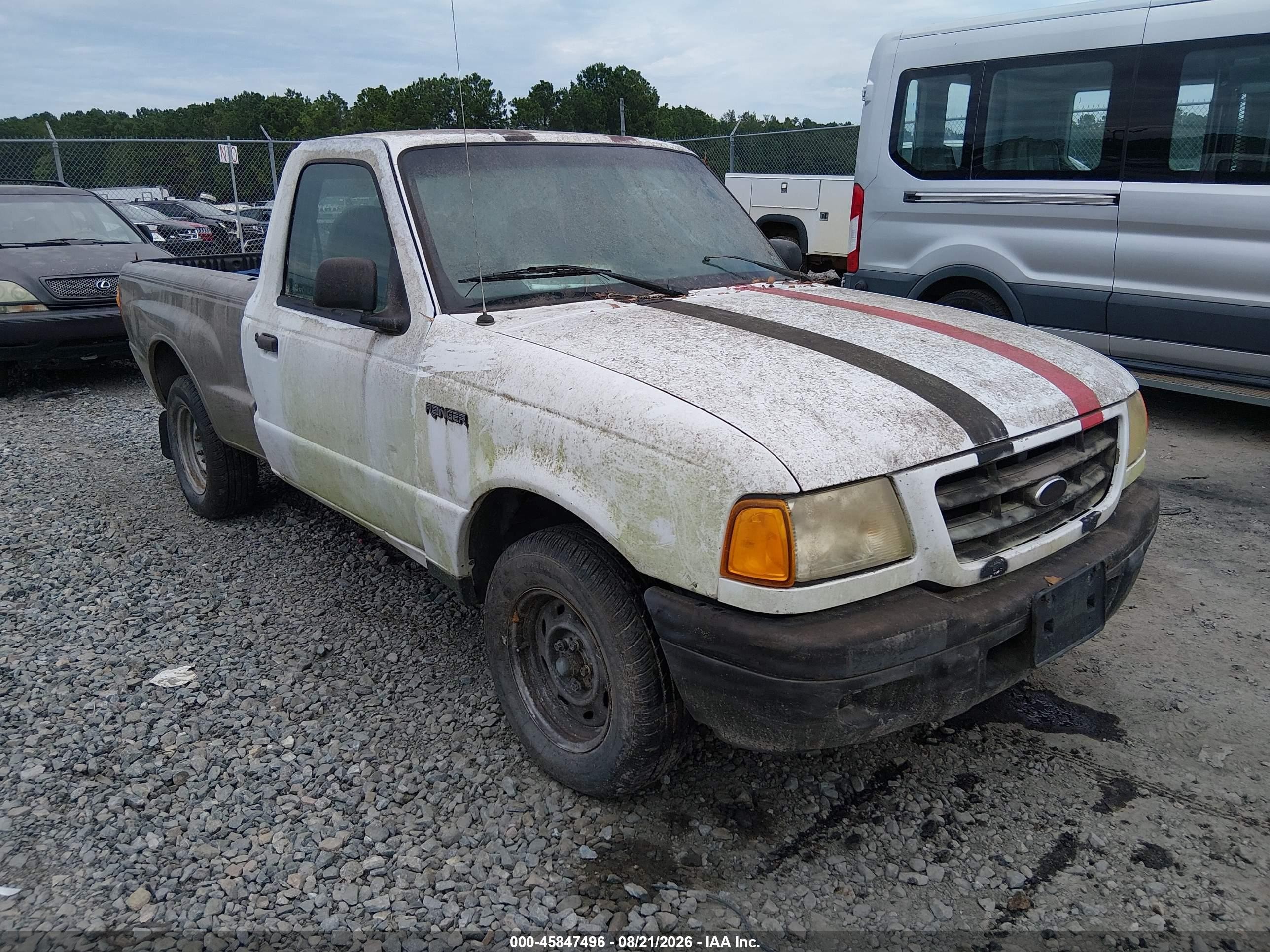 2003 Ford Ranger Xl/xlt White vin: 1FTYR10D13PB08401