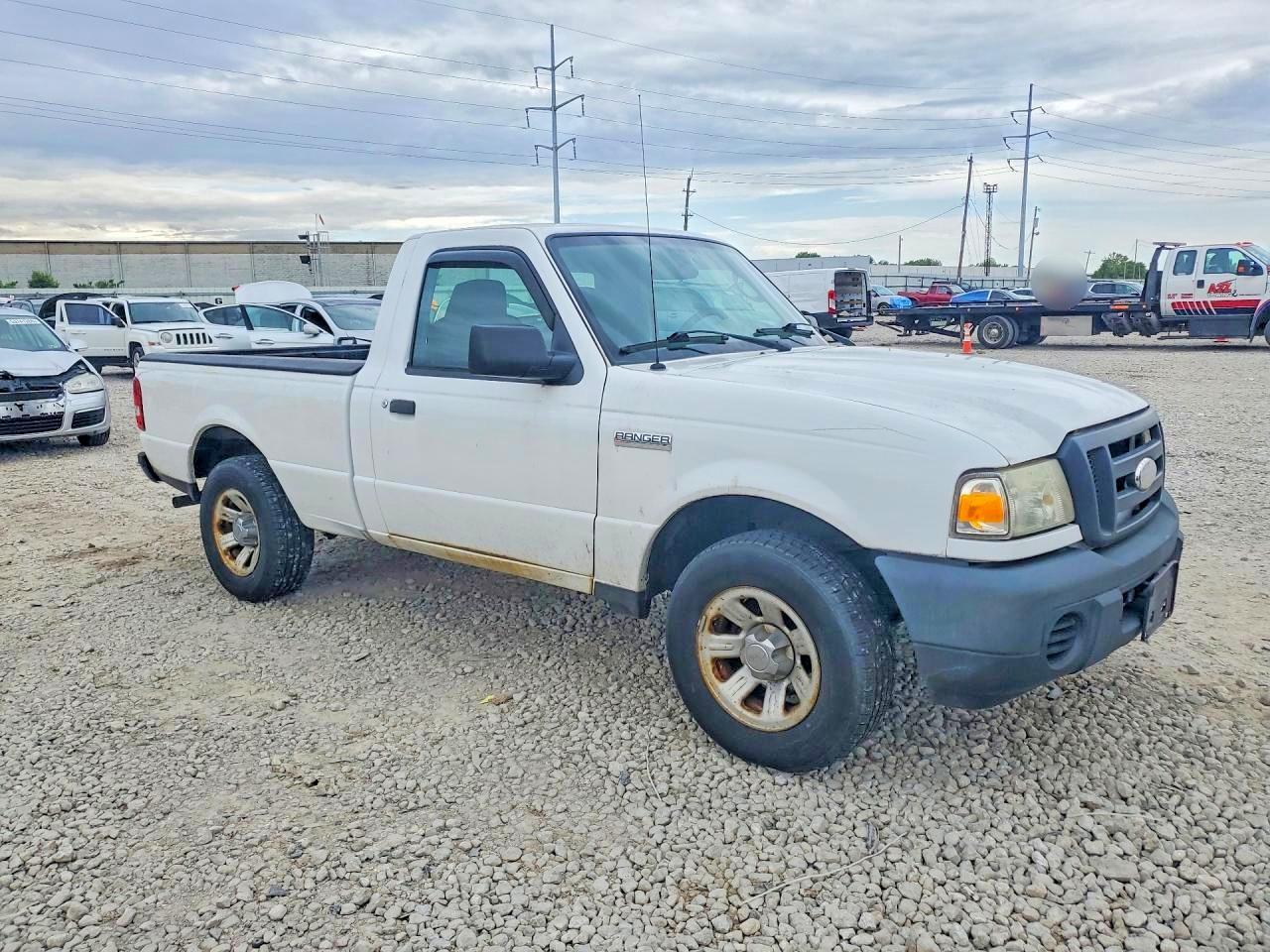 2009 Ford Ranger White vin: 1FTYR10D19PA13989