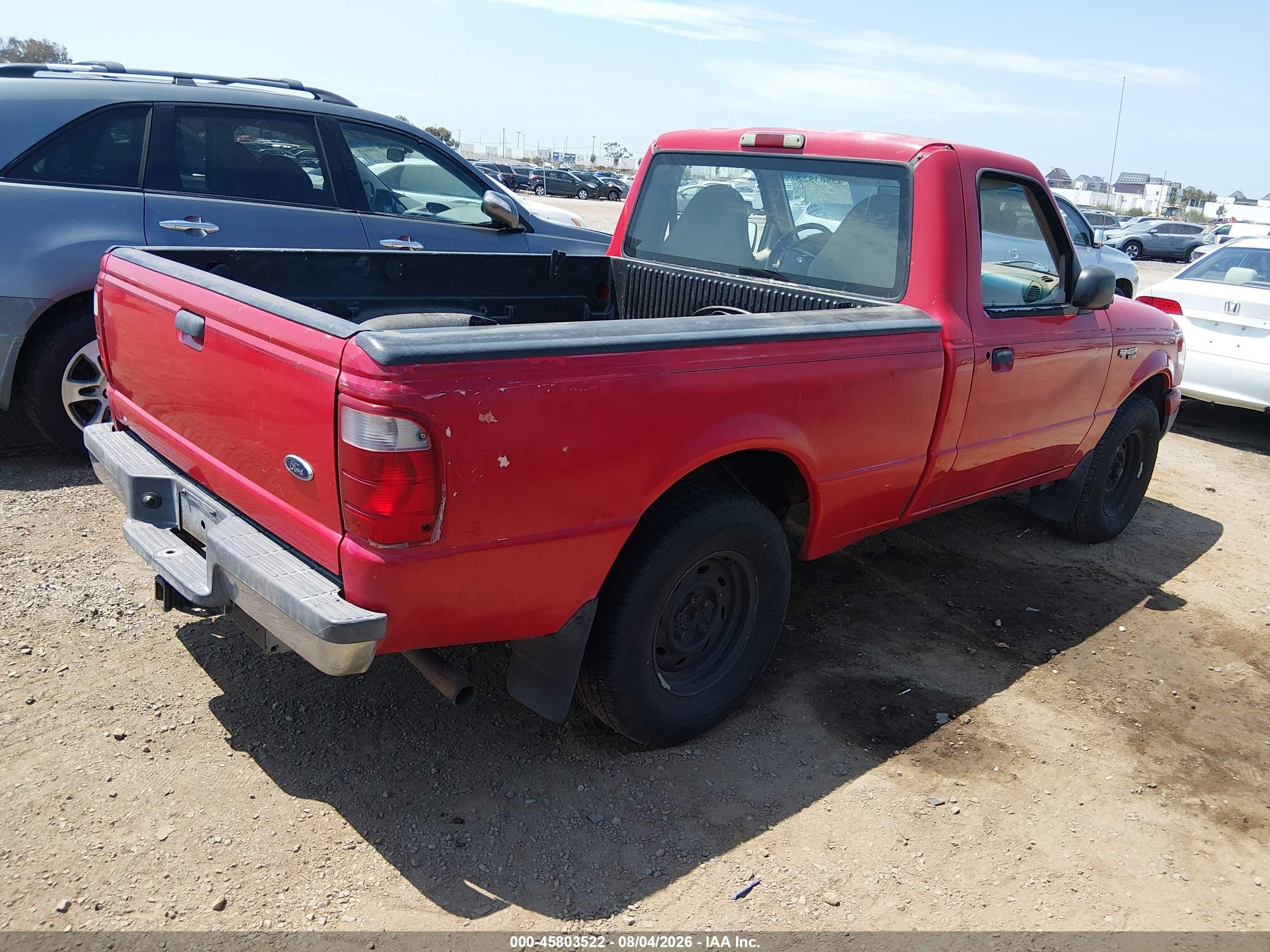 2002 Ford Ranger Xl/xlt Red vin: 1FTYR10D22TA11794