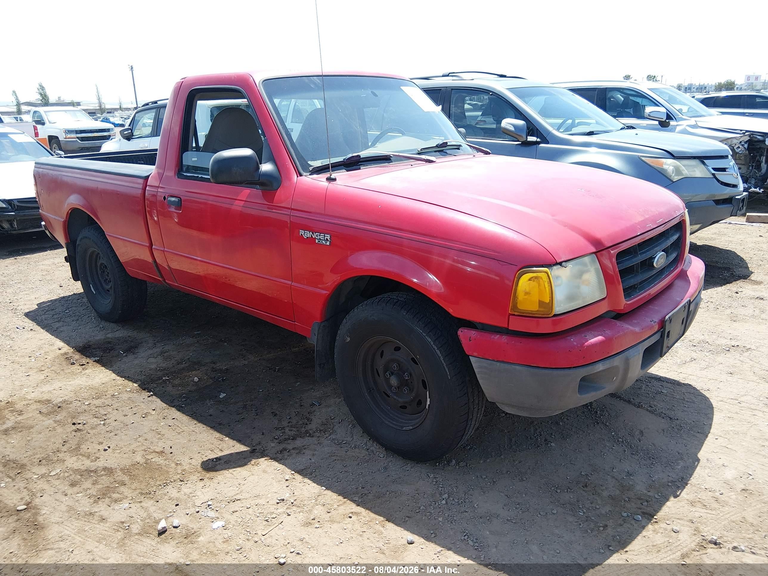 2002 Ford Ranger Xl/xlt Red vin: 1FTYR10D22TA11794