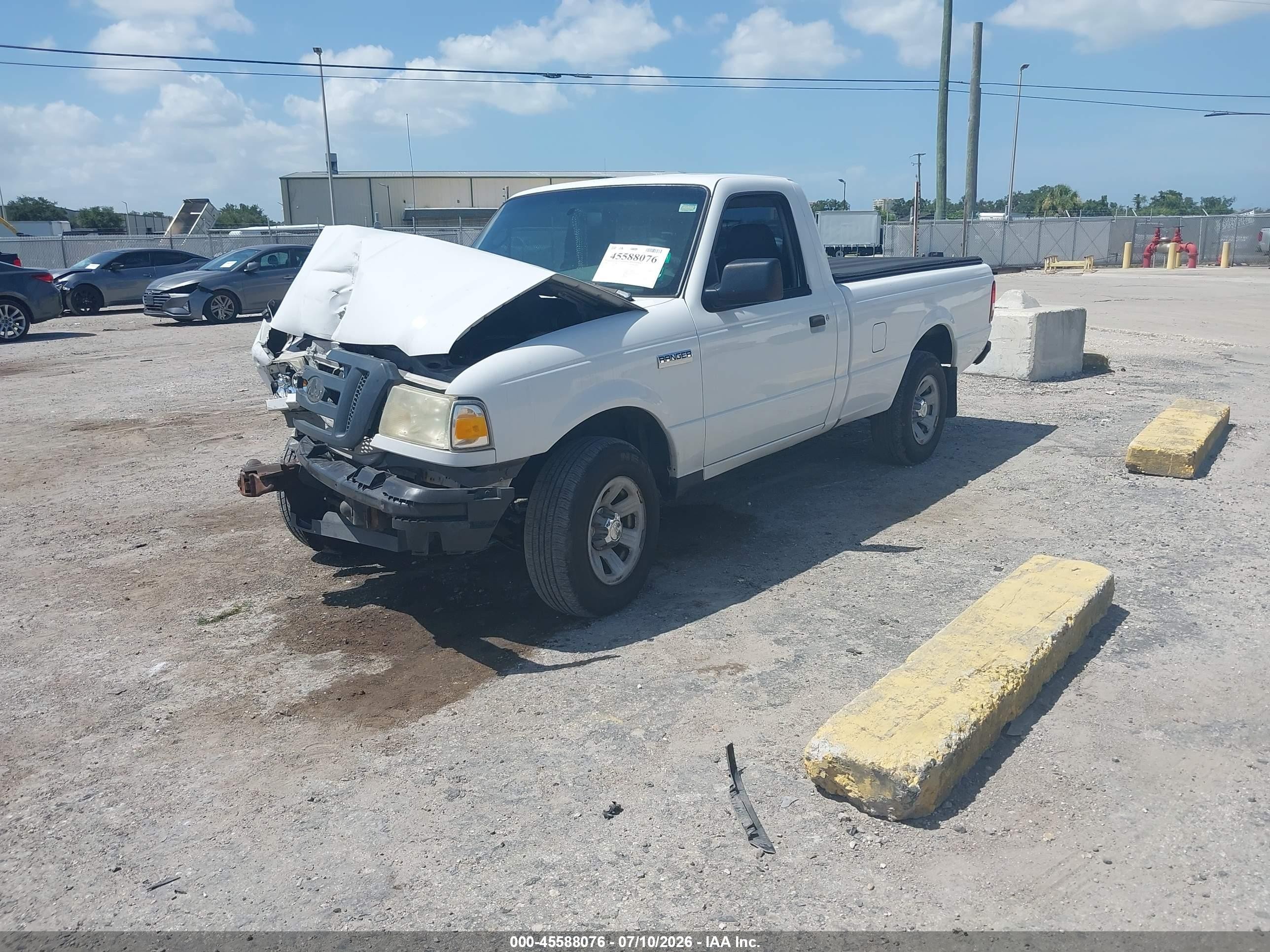 2008 Ford Ranger Xl White vin: 1FTYR10D28PA33666