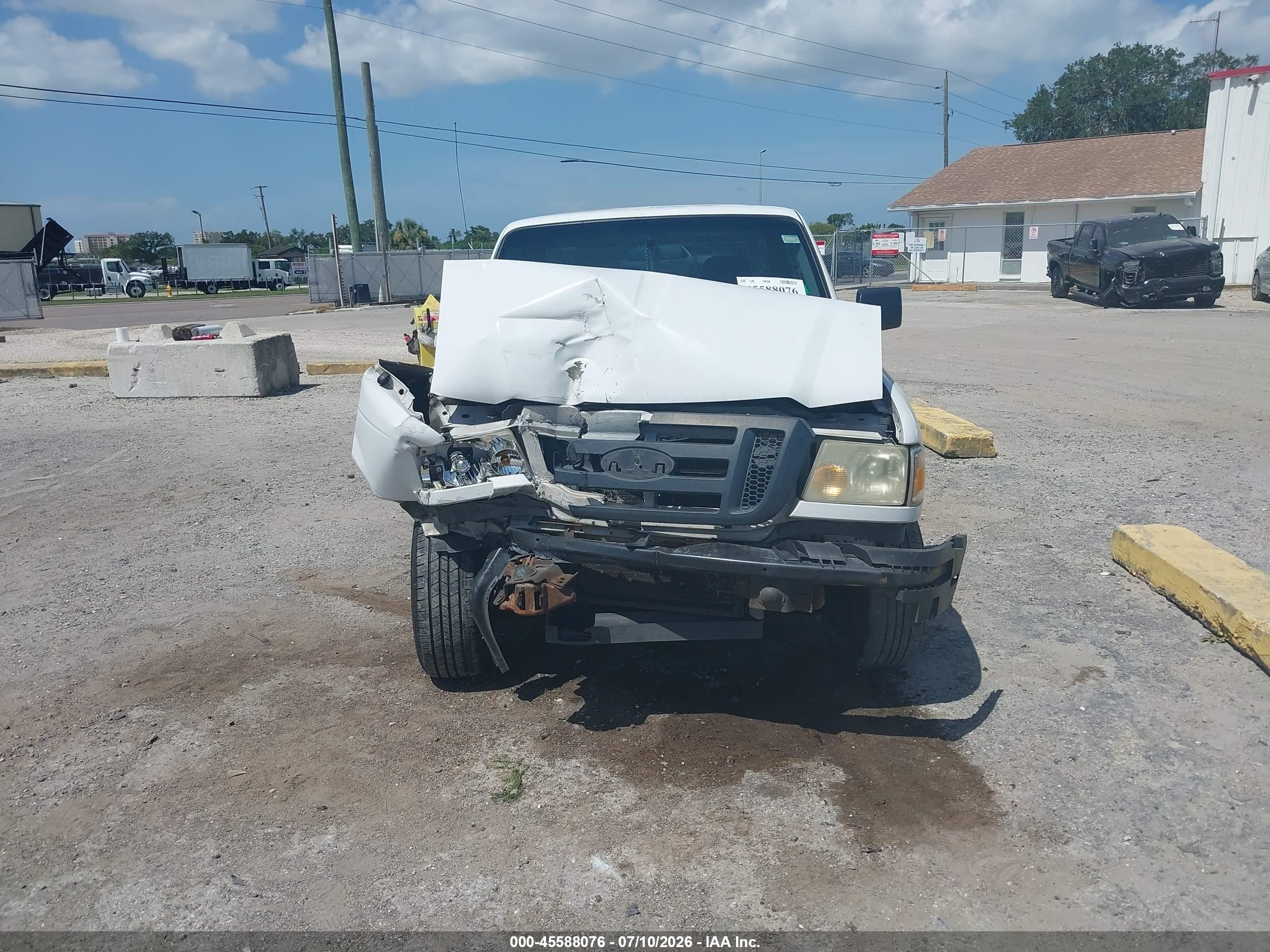 2008 Ford Ranger Xl White vin: 1FTYR10D28PA33666