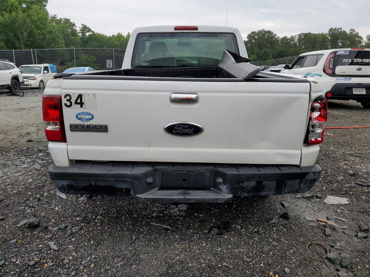 2008 Ford Ranger White vin: 1FTYR10D28PA97321 Damage: Right Tail Light, Broken, Replacement Required