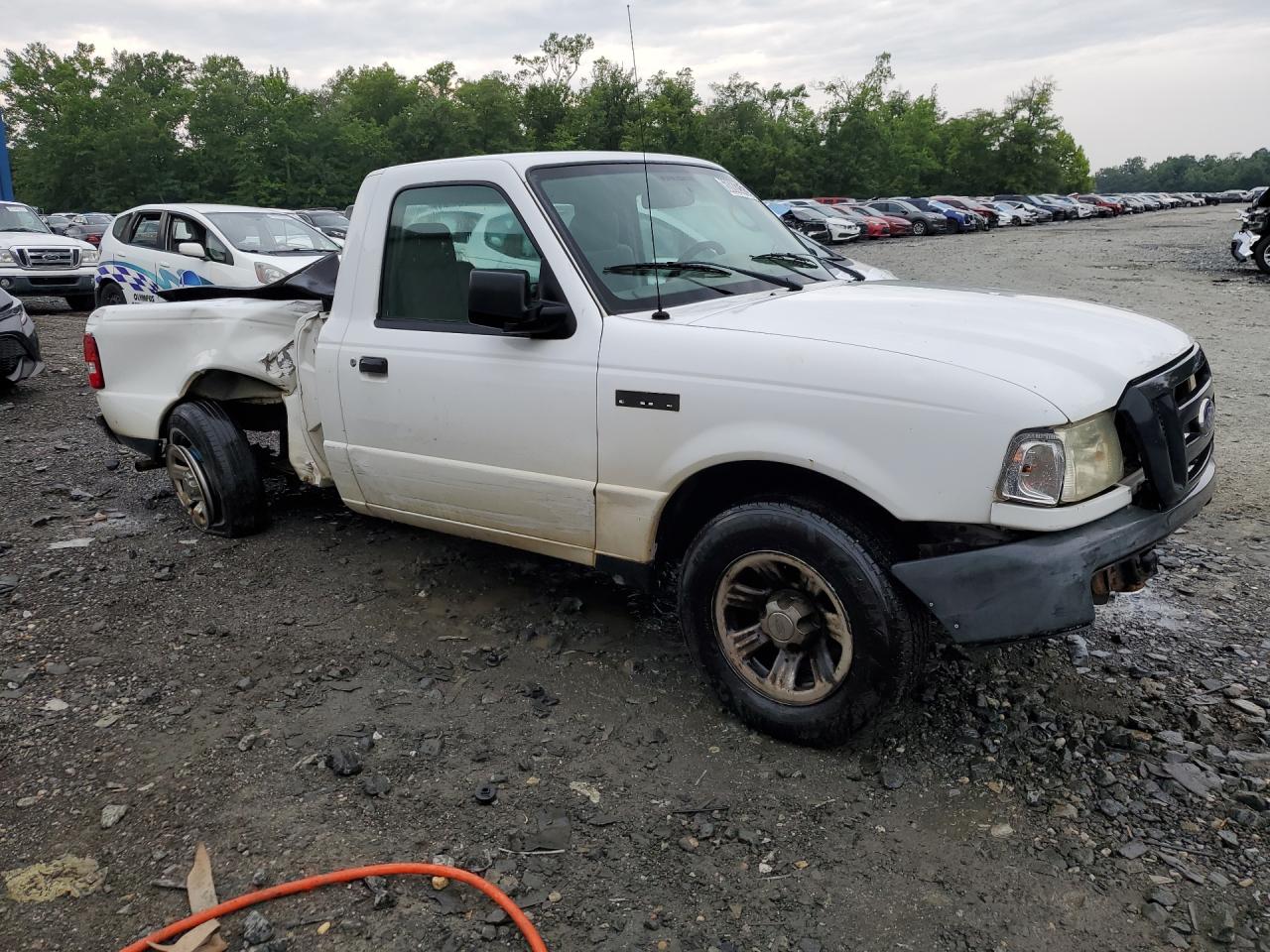 2008 Ford Ranger White vin: 1FTYR10D28PA97321 Damage: Right Front Door, Scraped, > 12 Inches