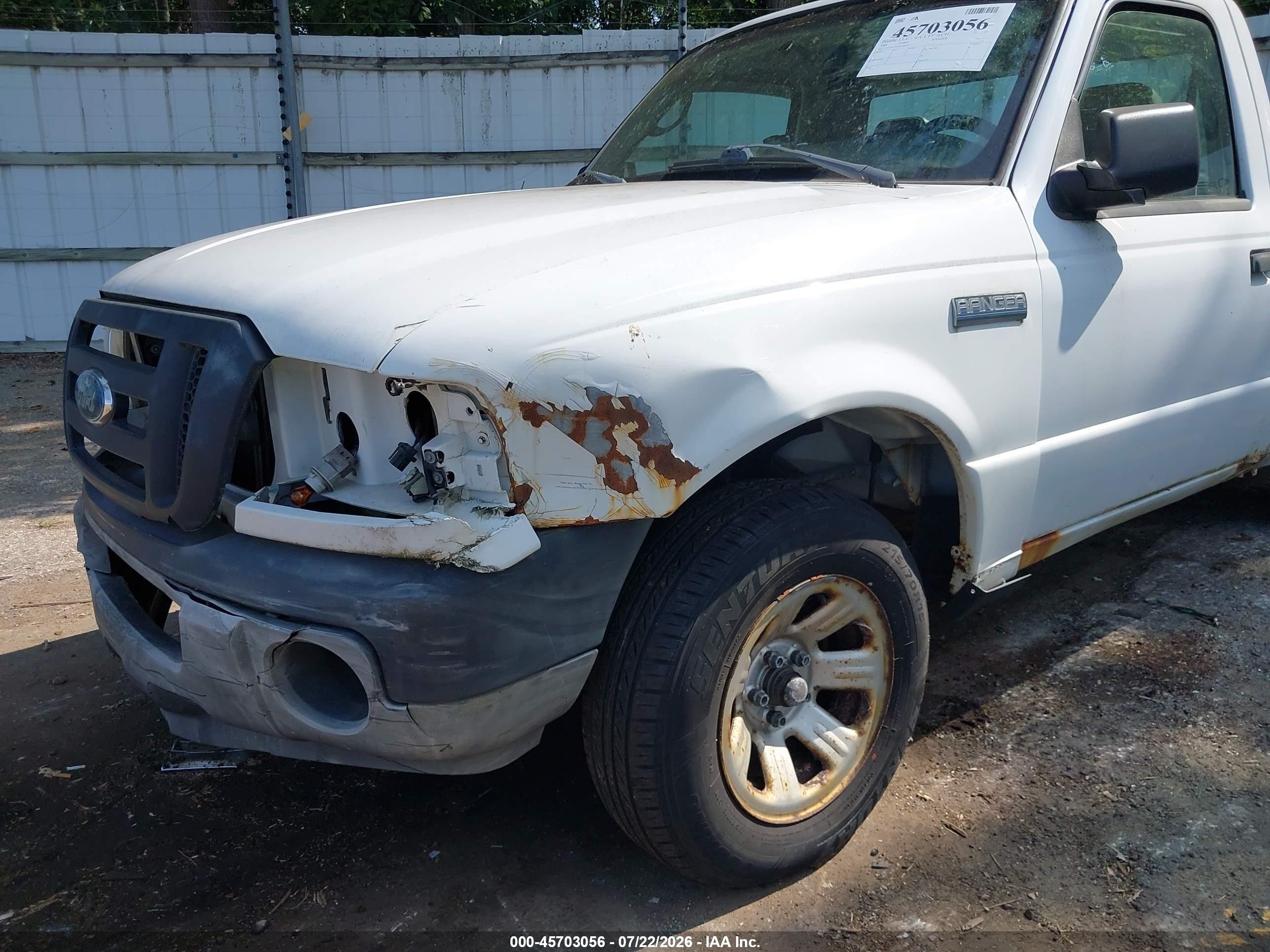 2009 Ford Ranger Sport/xl/xlt Белый vin: 1FTYR10D29PA49819