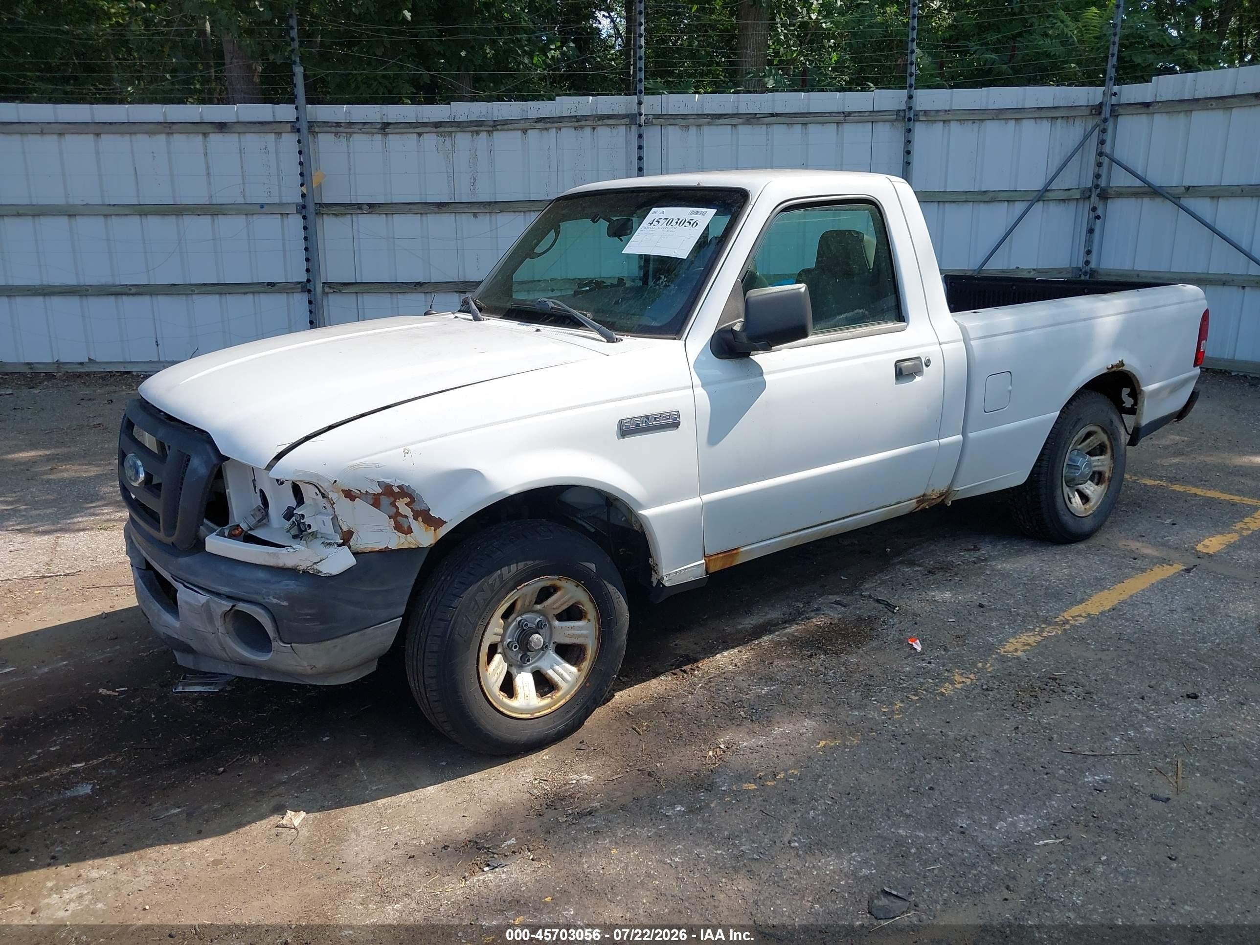 2009 Ford Ranger Sport/xl/xlt Белый vin: 1FTYR10D29PA49819